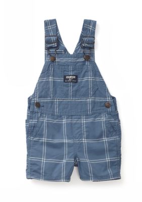 OshKosh B'gosh® Baby Boys Windowpane Printed Woven Shortall