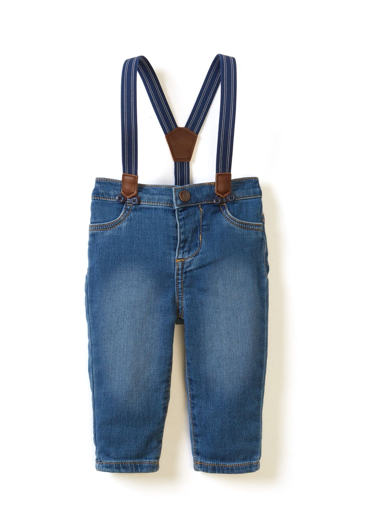 Baby Boys Denim Suspenders