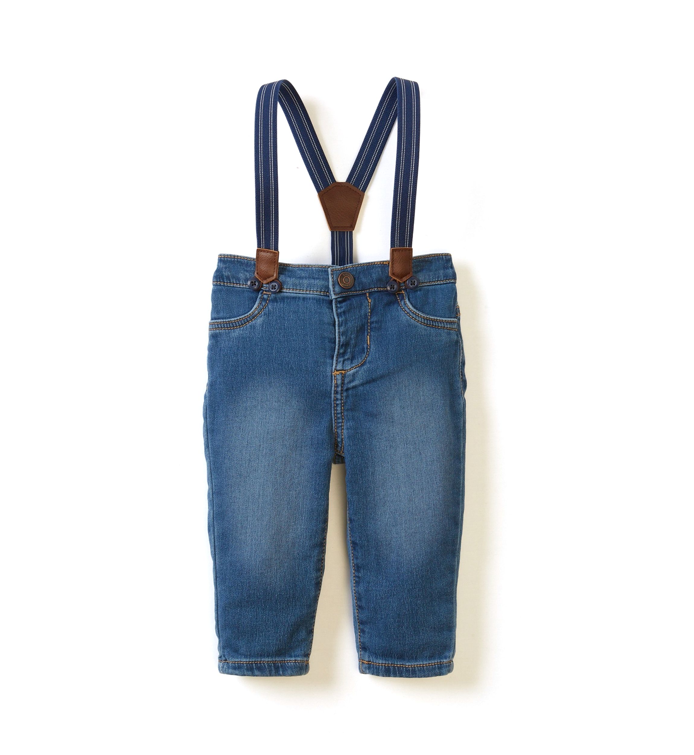 Baby Boys Denim Suspenders