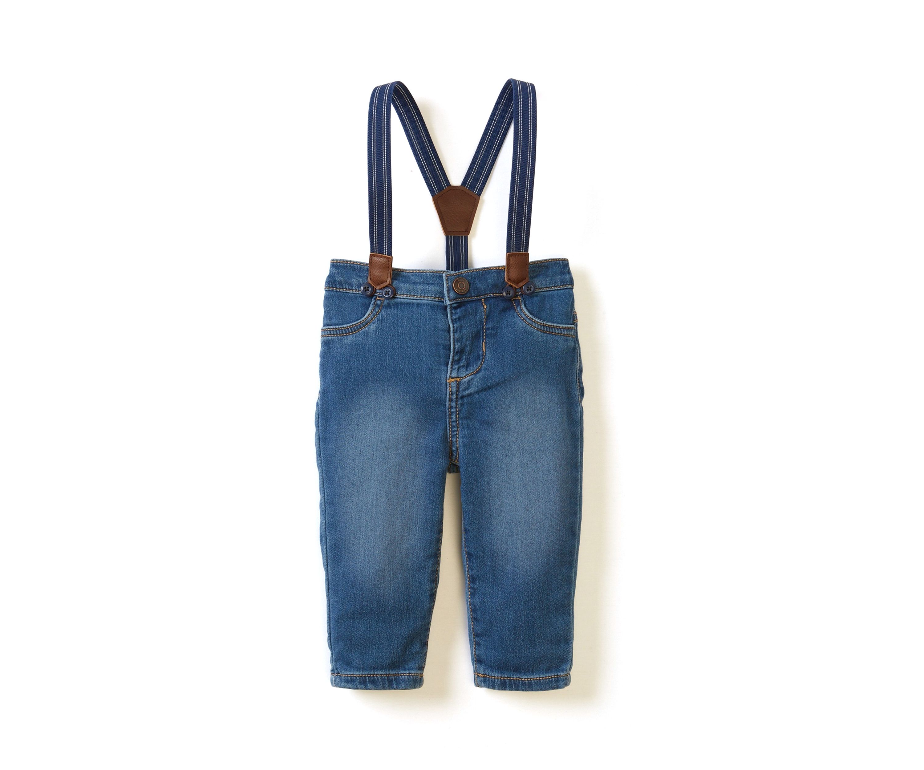 Baby Boys Denim Suspenders