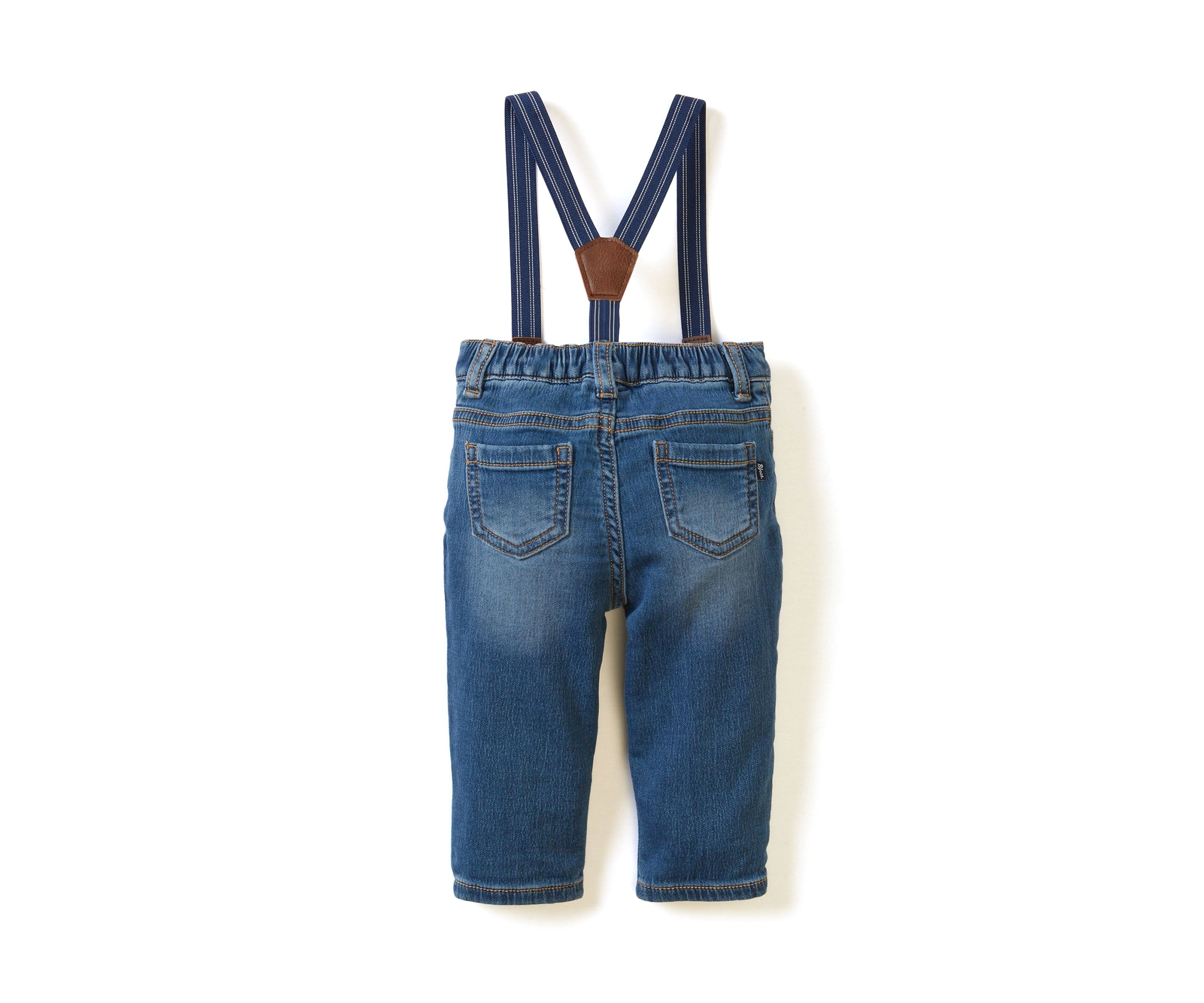 Baby Boys Denim Suspenders