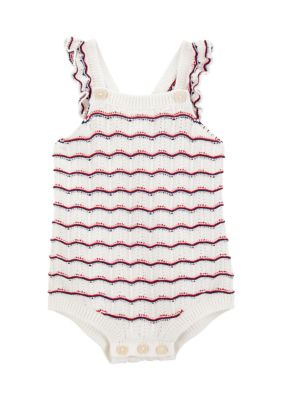 OshKosh B'gosh Baby Girls Crochet Bubble Romper
