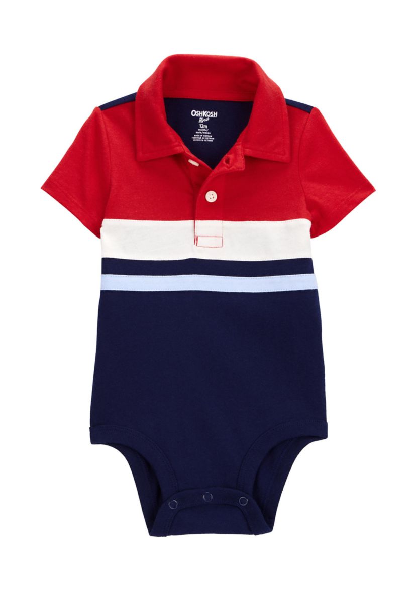 Baby Boys Polo Bodysuit