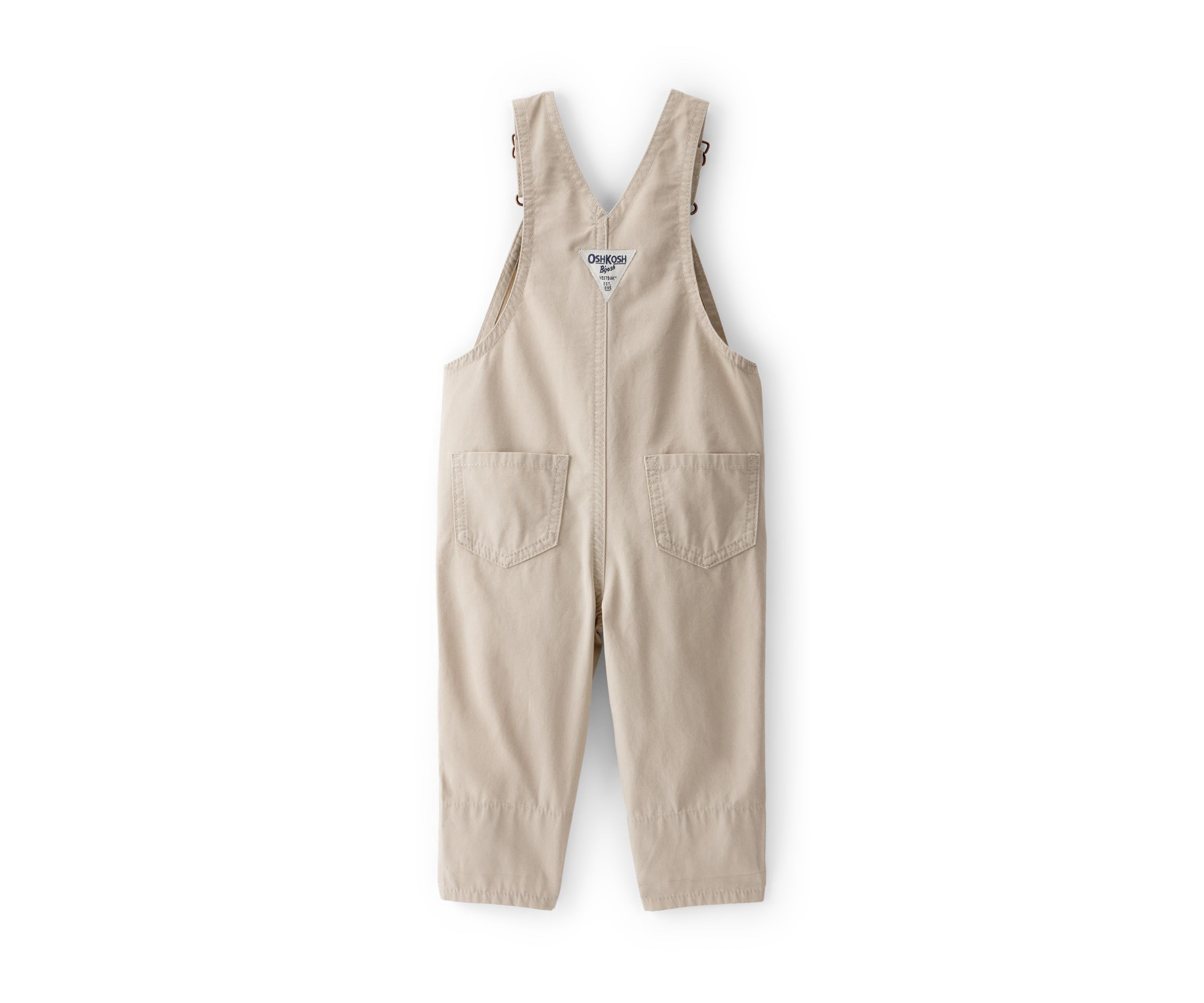 Baby Girls Lightweight Floral-Lined Canvas Overalls