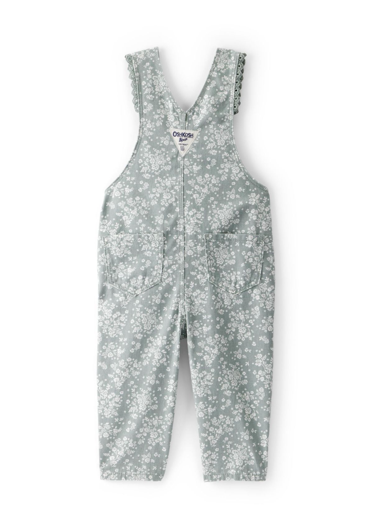 Baby Girls Floral Print Overalls