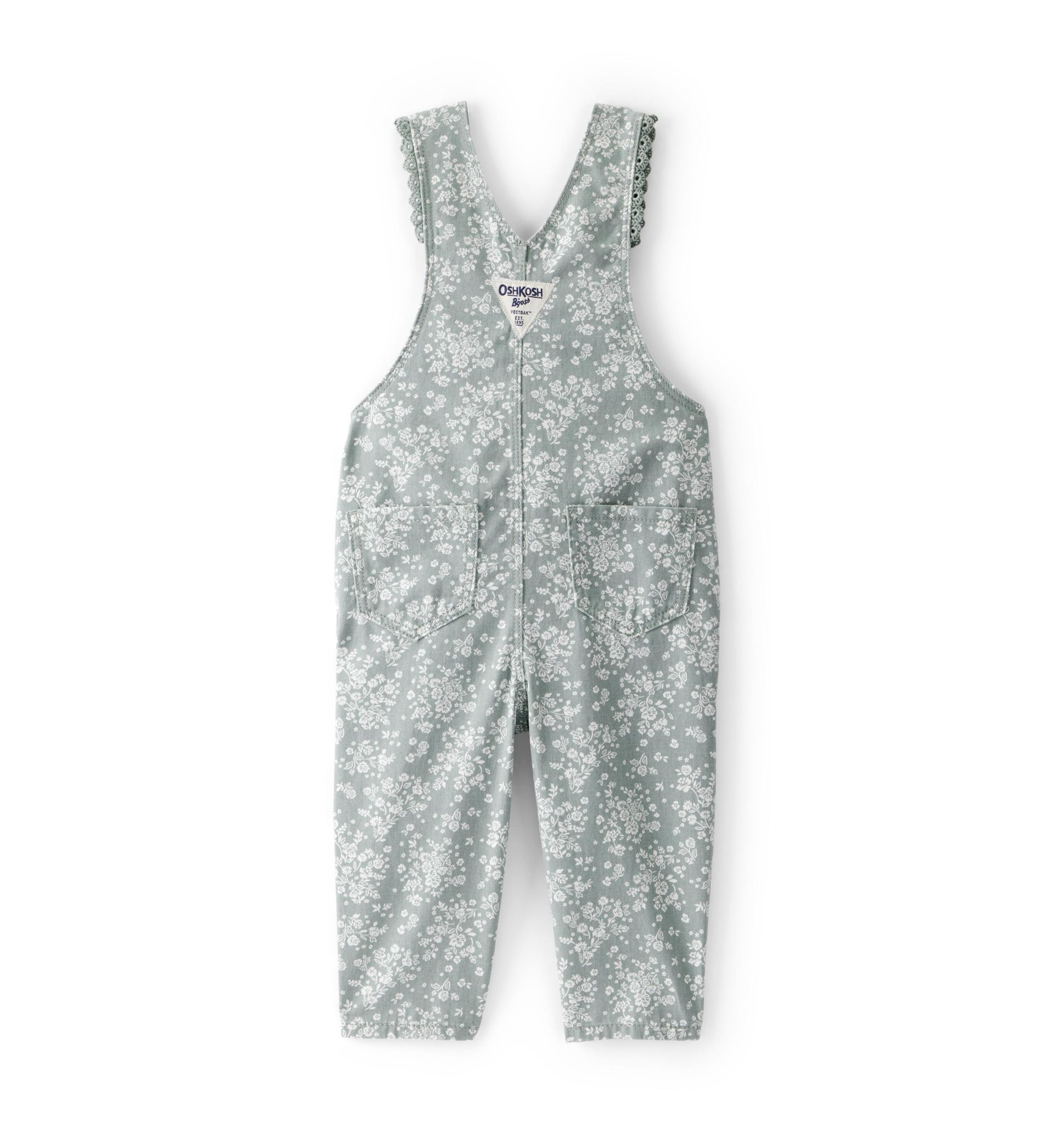Baby Girls Floral Print Overalls