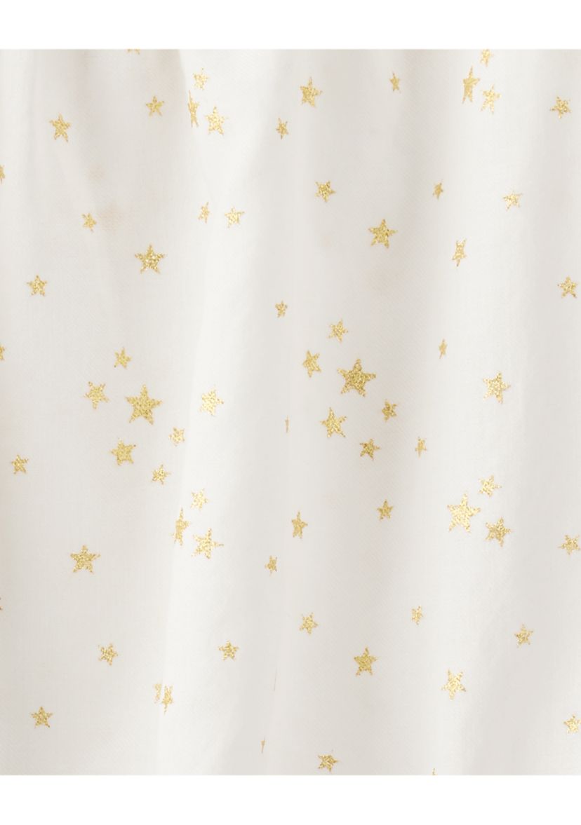 Baby Girls Star Print Cotton Long-Sleeve Fashion Bodysuit 