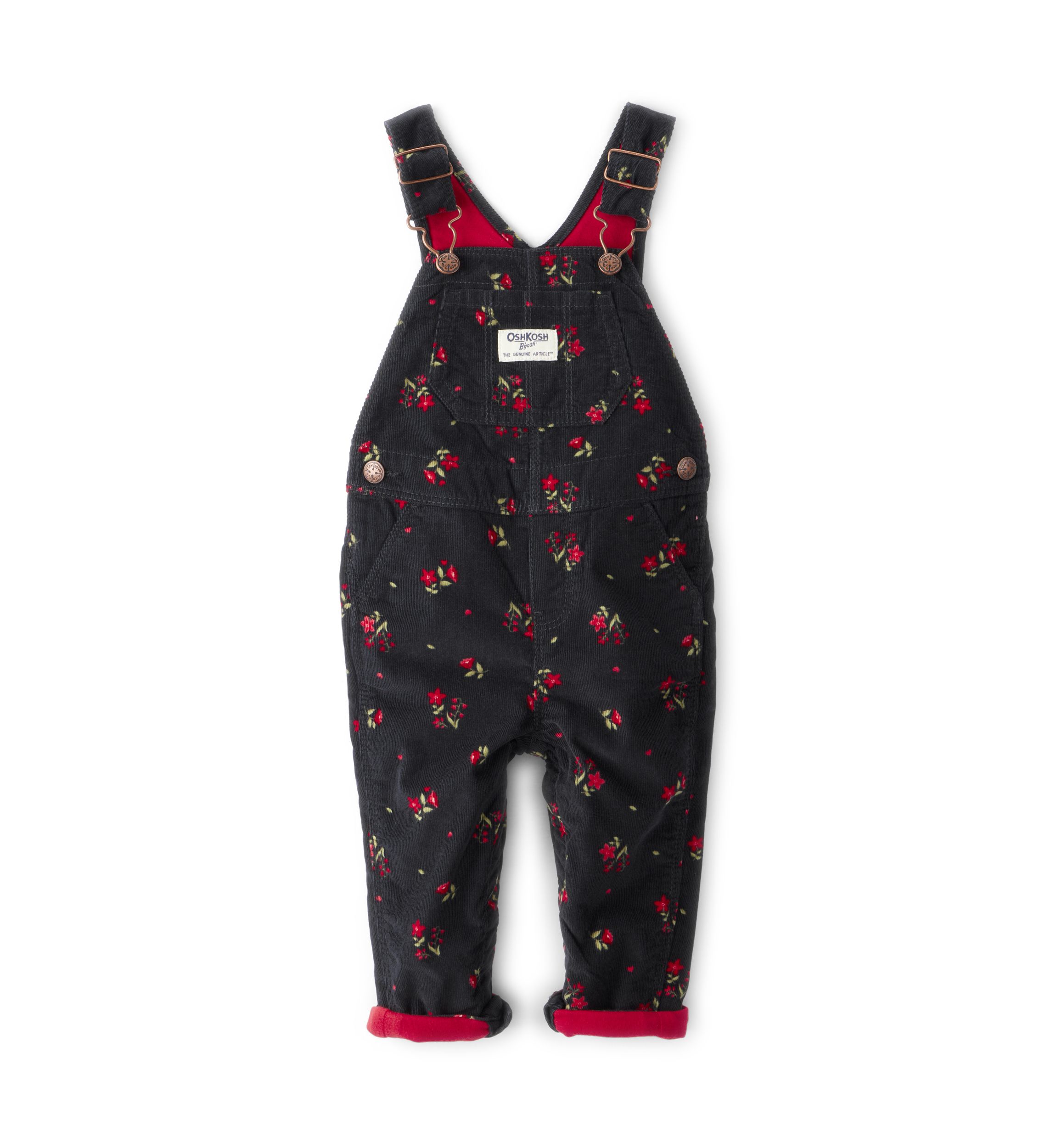 Baby Girls Floral Cord Coverall 