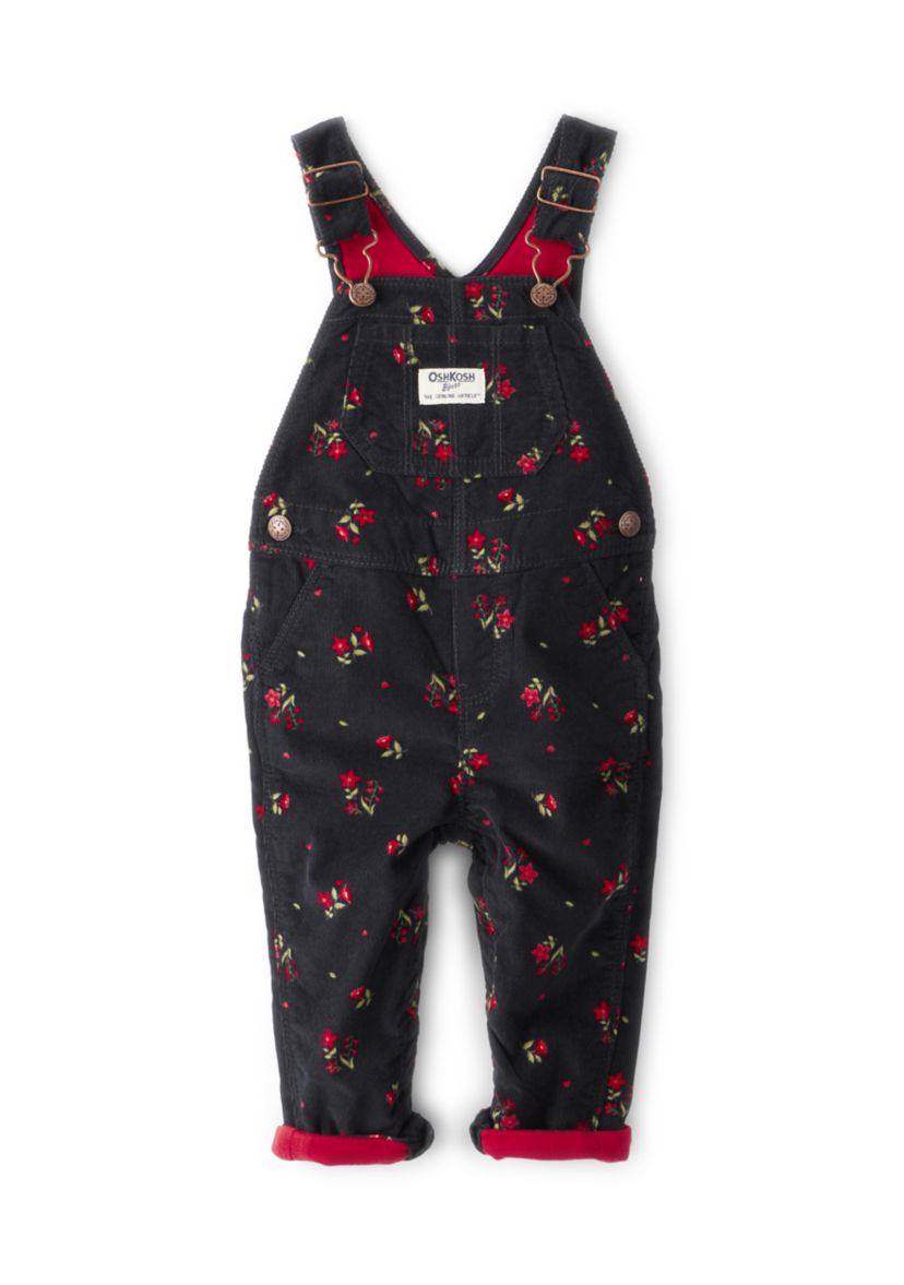 Baby Girls Floral Cord Coverall 