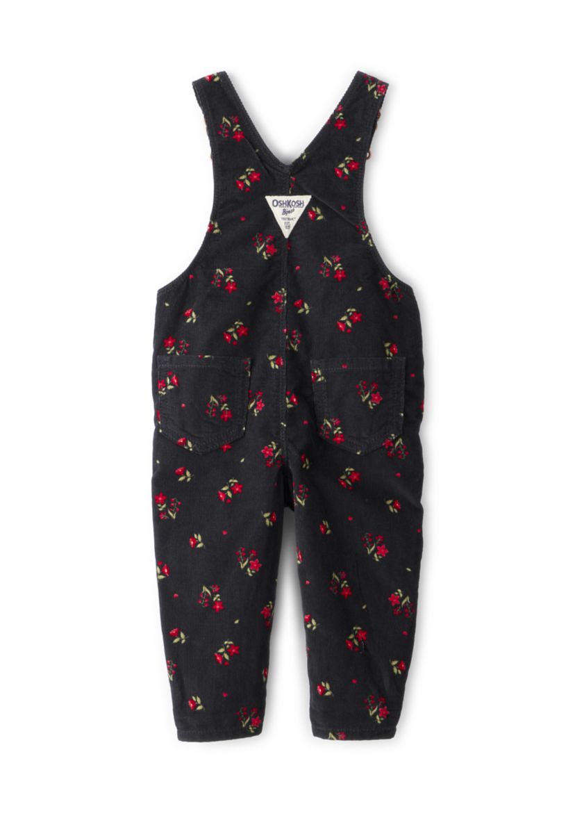 Baby Girls Floral Cord Coverall 