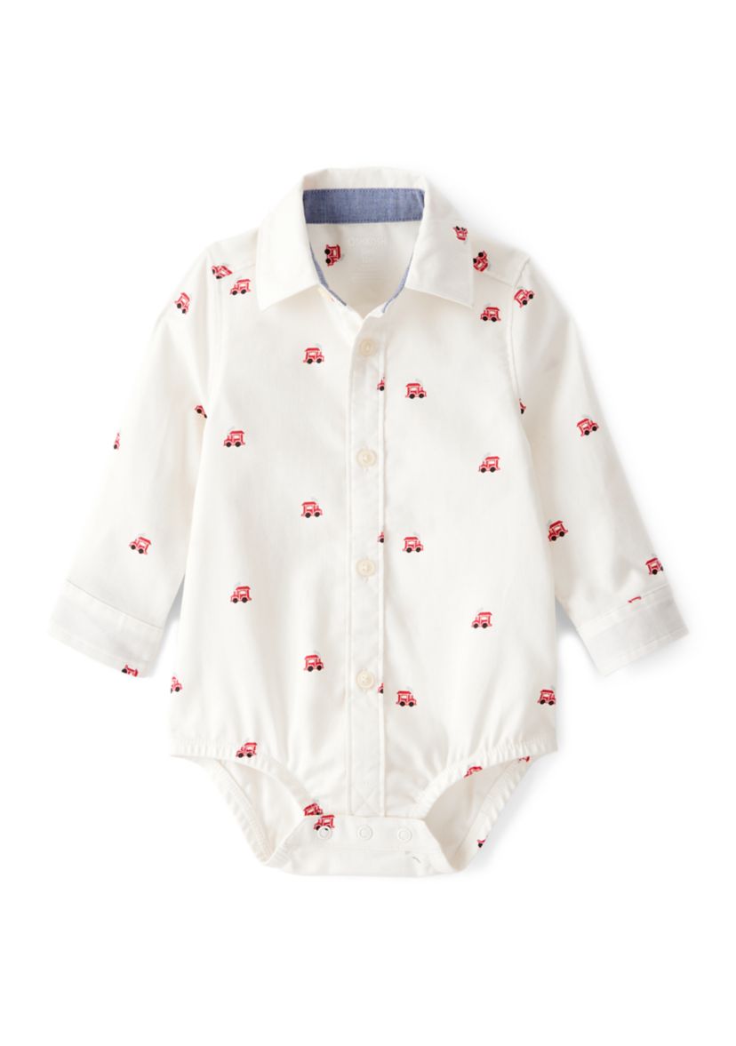 Baby Boys Long Sleeve Printed Bodysuit 