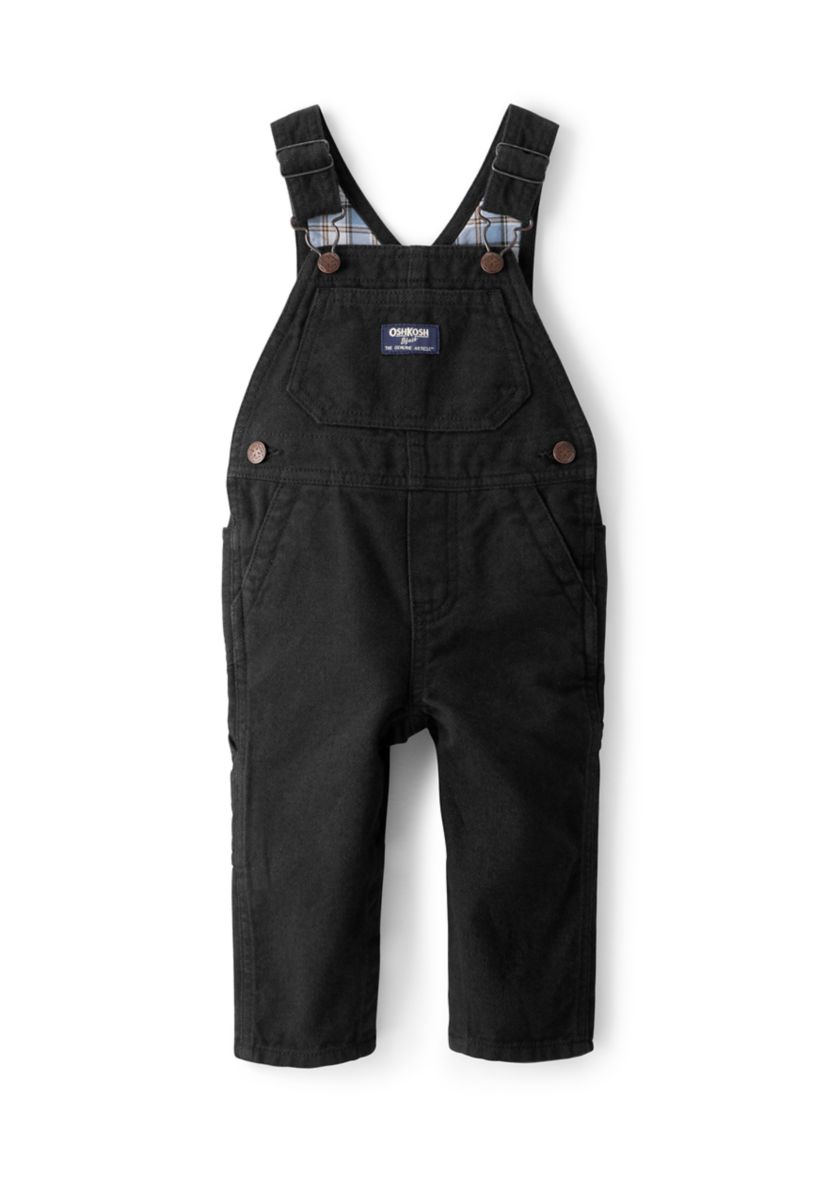 Baby Boys Herringbone Cotton Sleeveless Overalls 