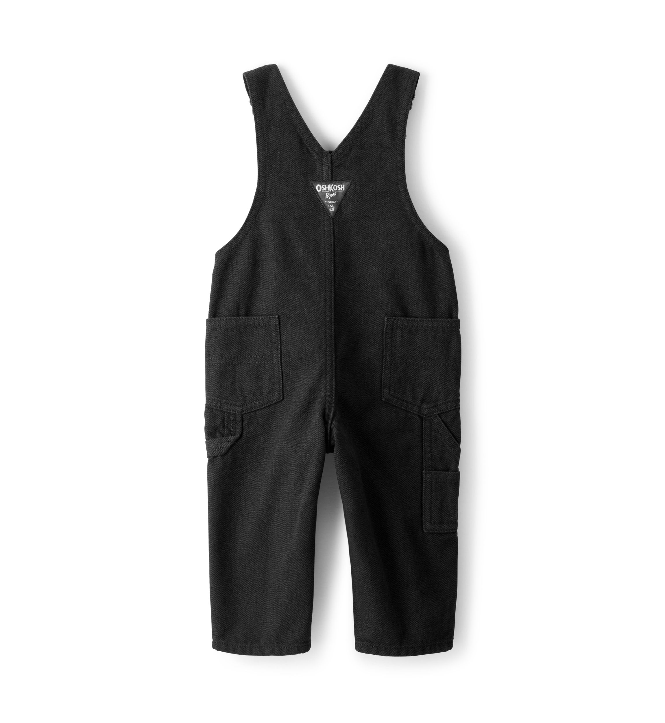 Baby Boys Herringbone Cotton Sleeveless Overalls 