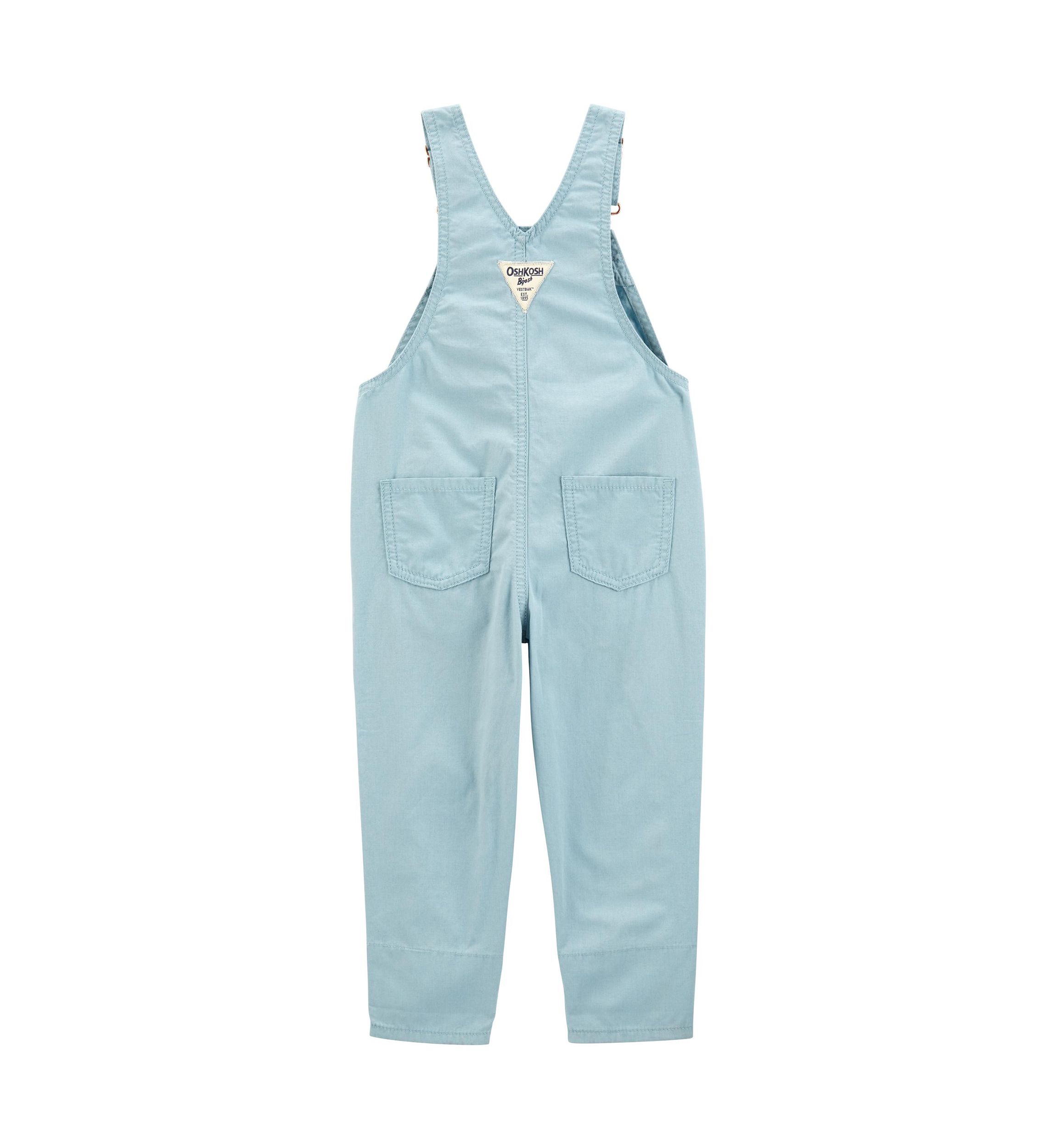 Toddler Girls Floral Lined Overalls