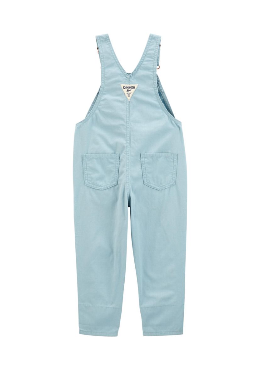 Toddler Girls Floral Lined Overalls