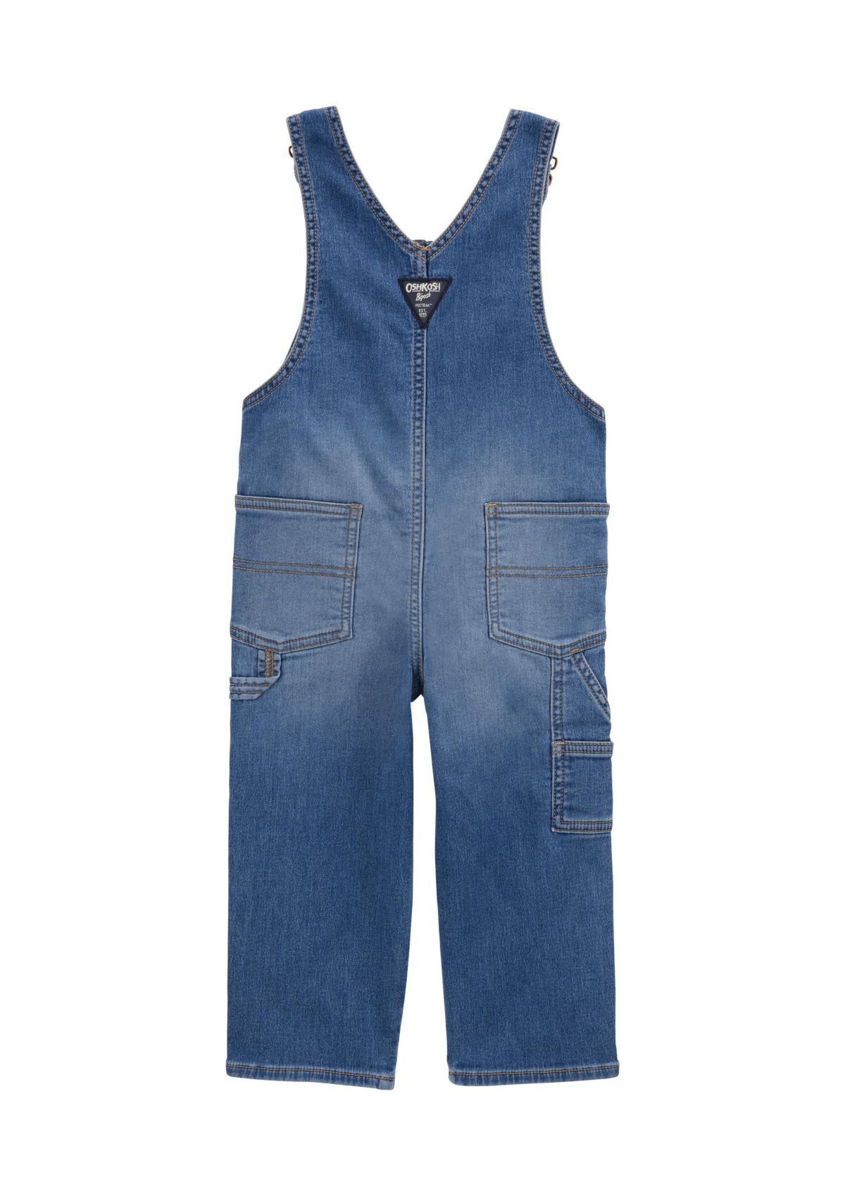 Toddler Boys Knit Denim Overalls