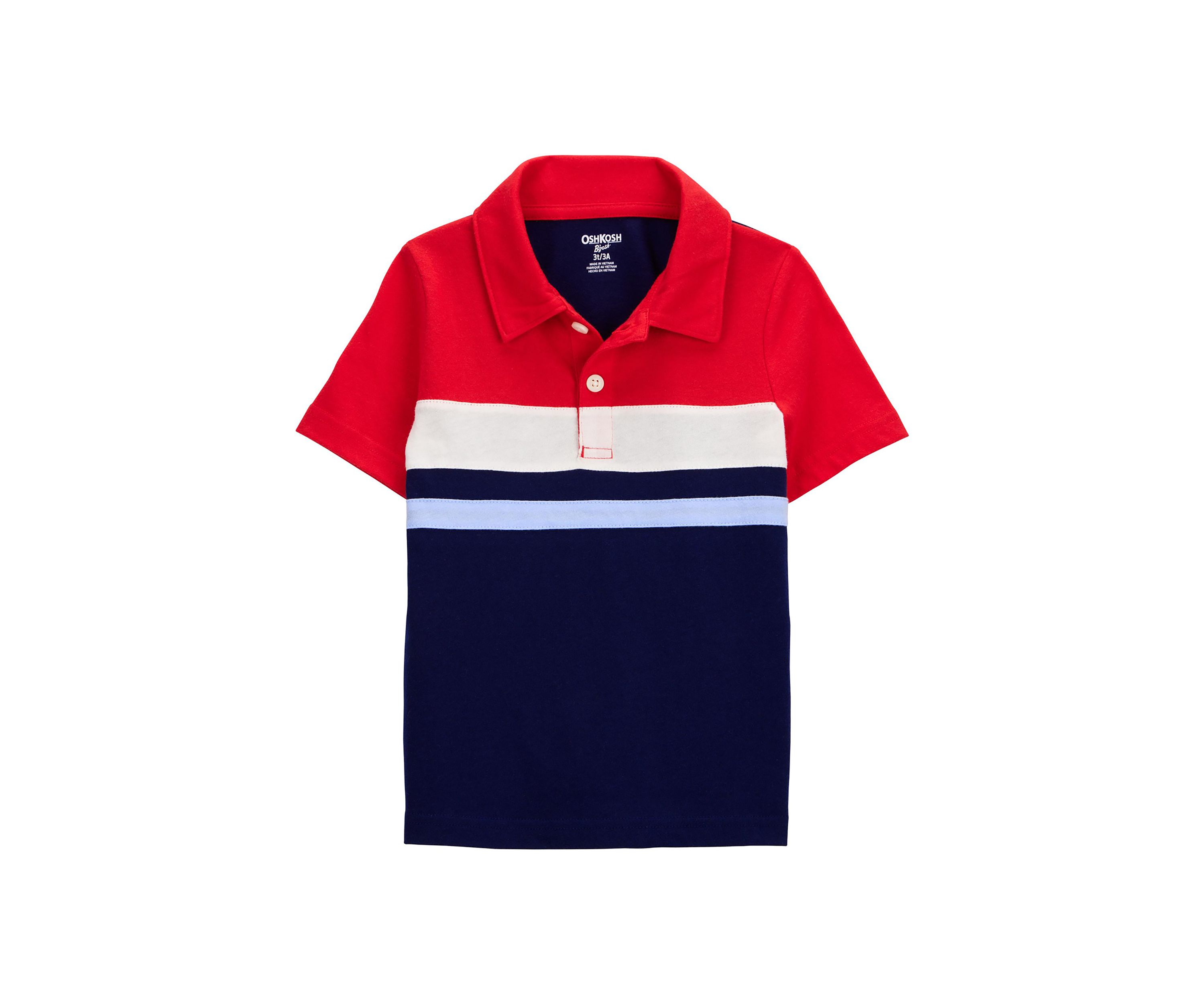 Toddler Boys Color Block Striped Polo Shirt 