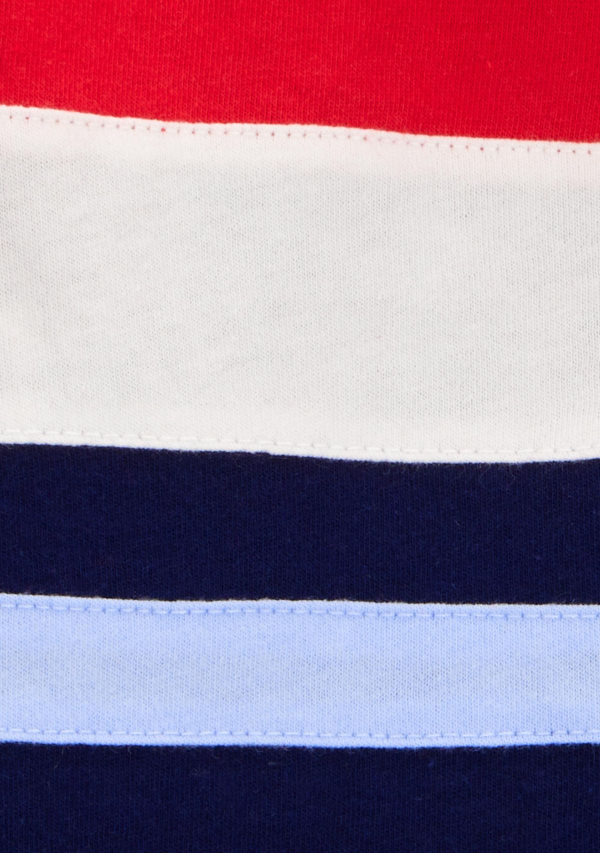 Toddler Boys Color Block Striped Polo Shirt 