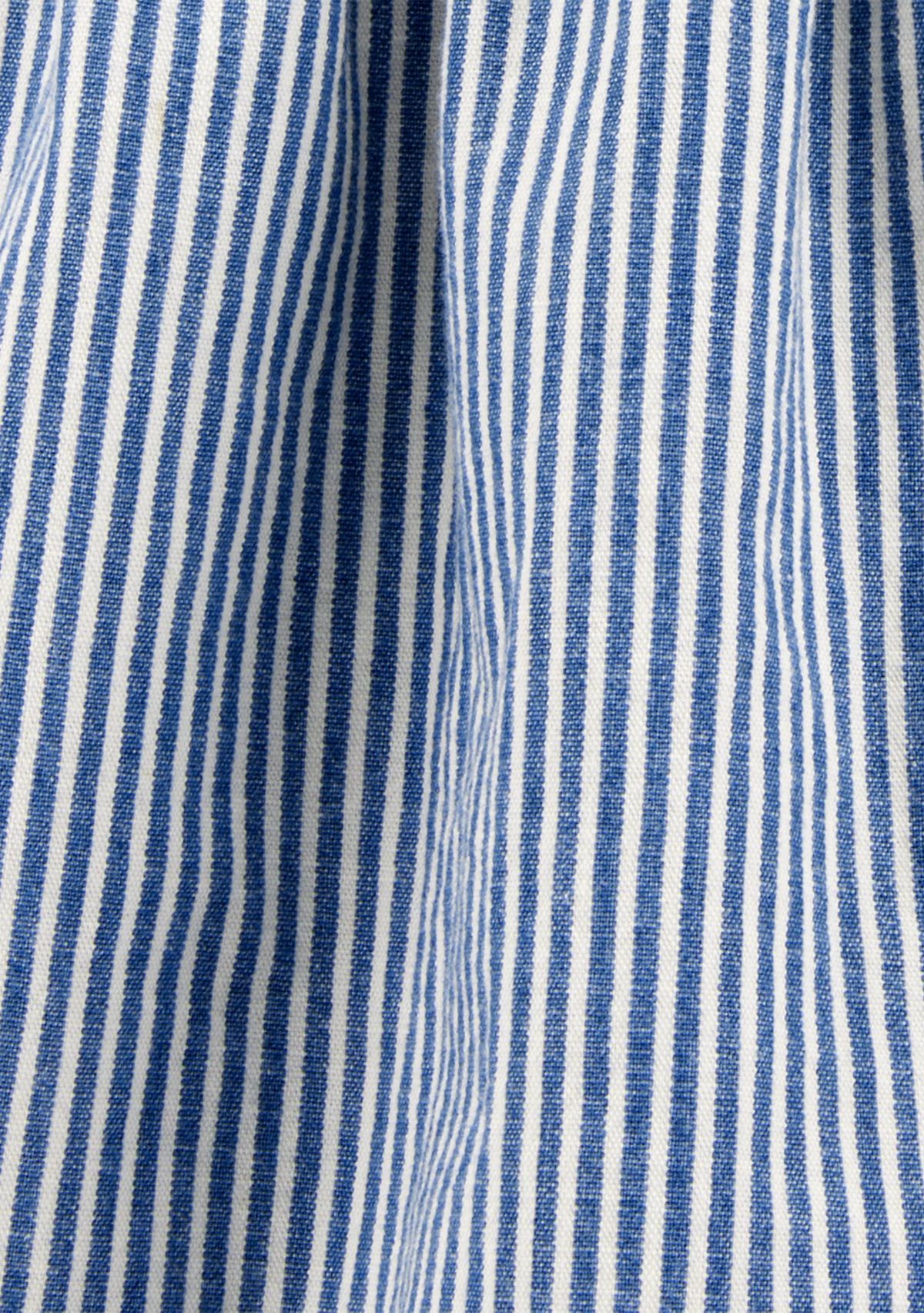 Toddler Girls Striped Cotton Chambray Jumper Dress