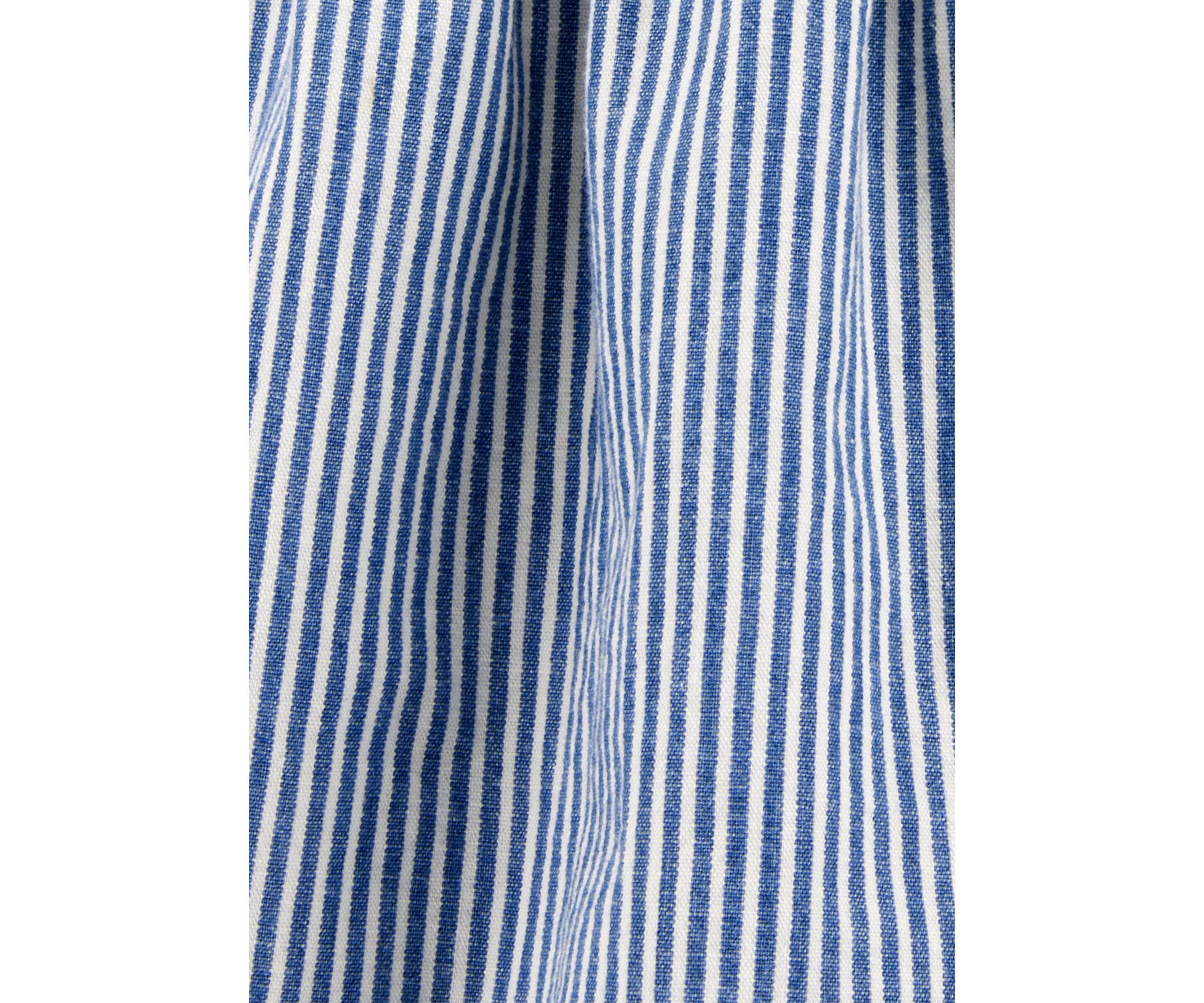 Toddler Girls Striped Cotton Chambray Jumper Dress