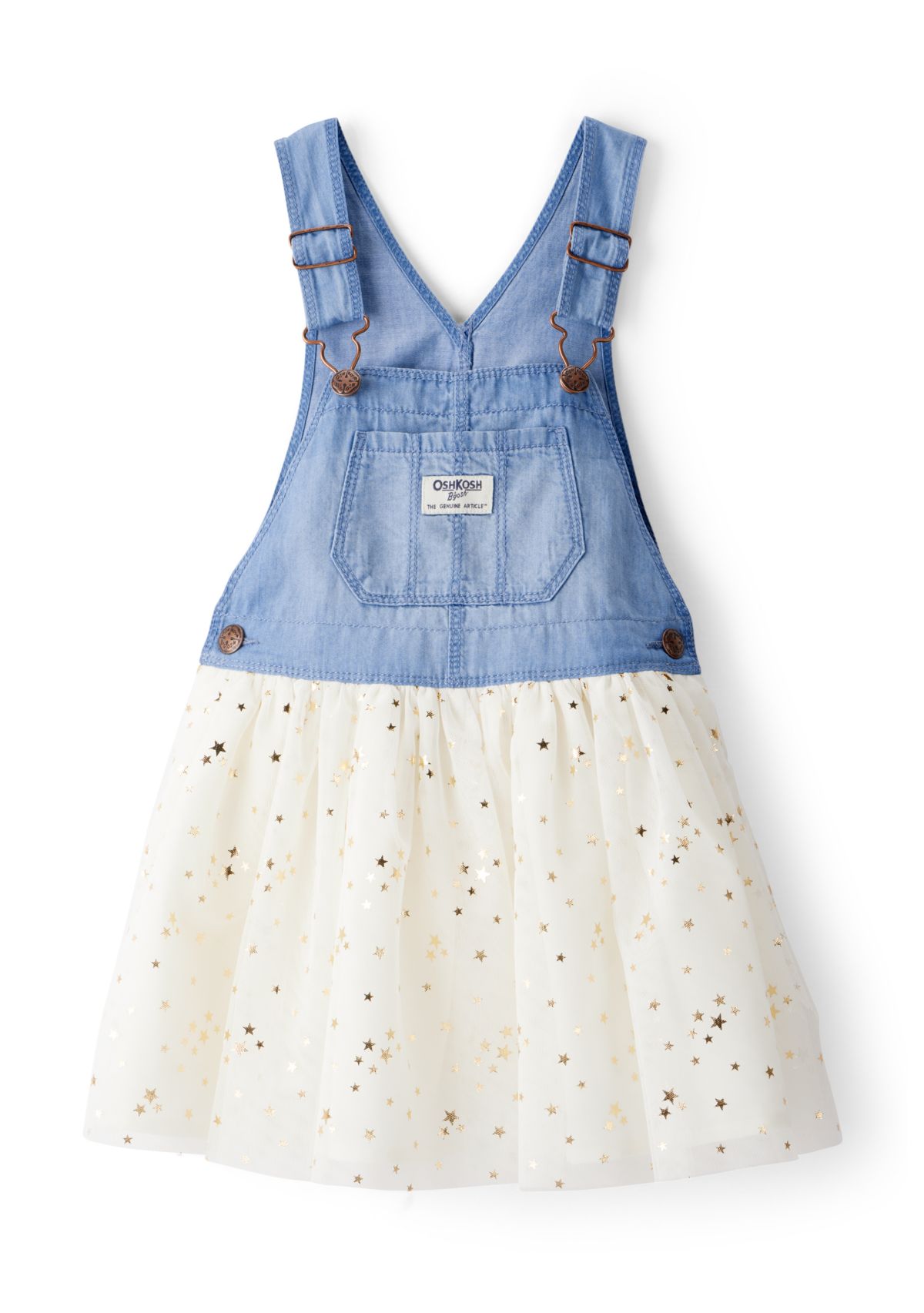 Toddler Girls Chambray Sleeveless Tulle Skirtall