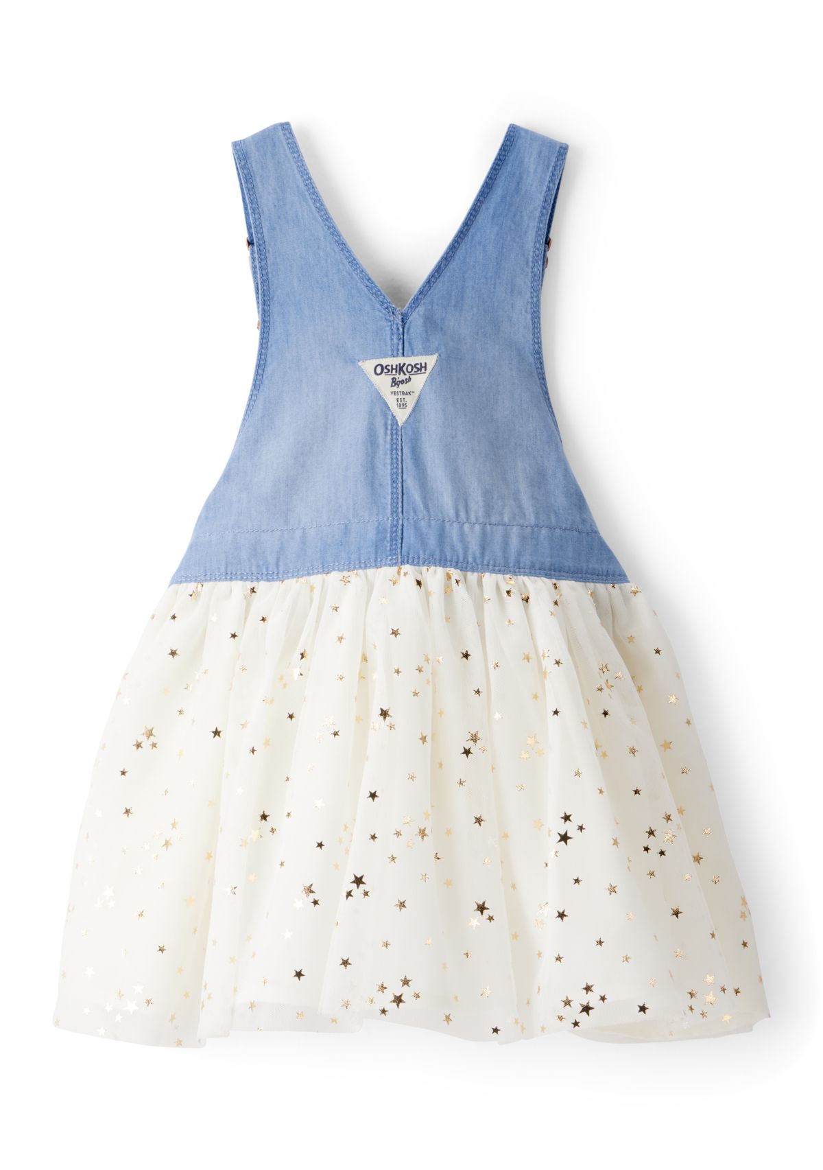 Toddler Girls Chambray Sleeveless Tulle Skirtall