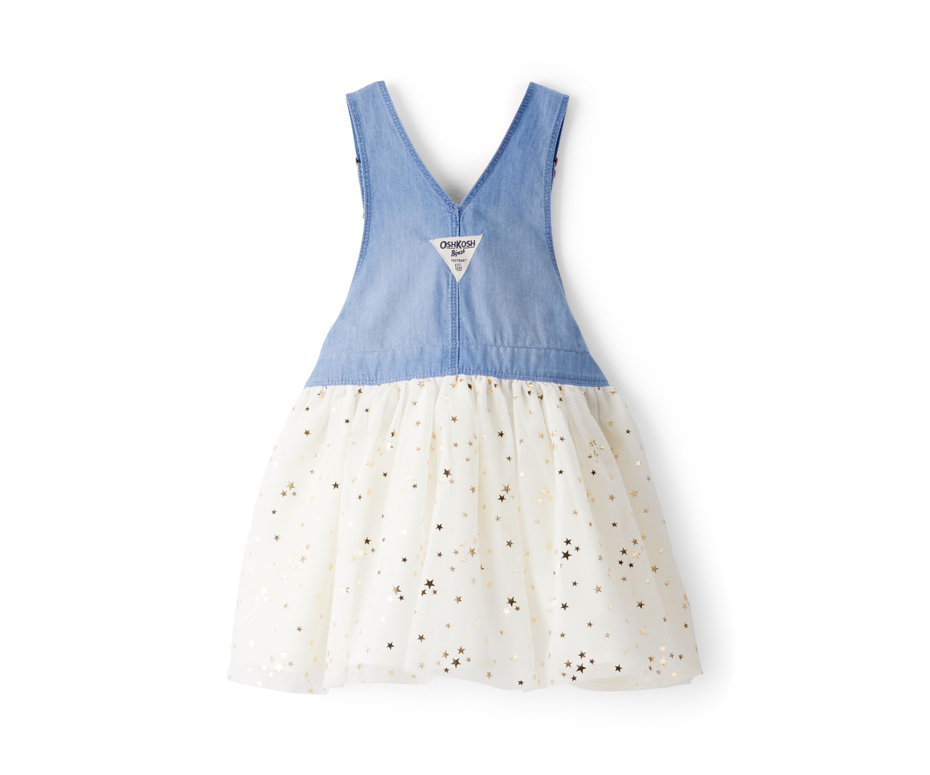 Toddler Girls Chambray Sleeveless Tulle Skirtall