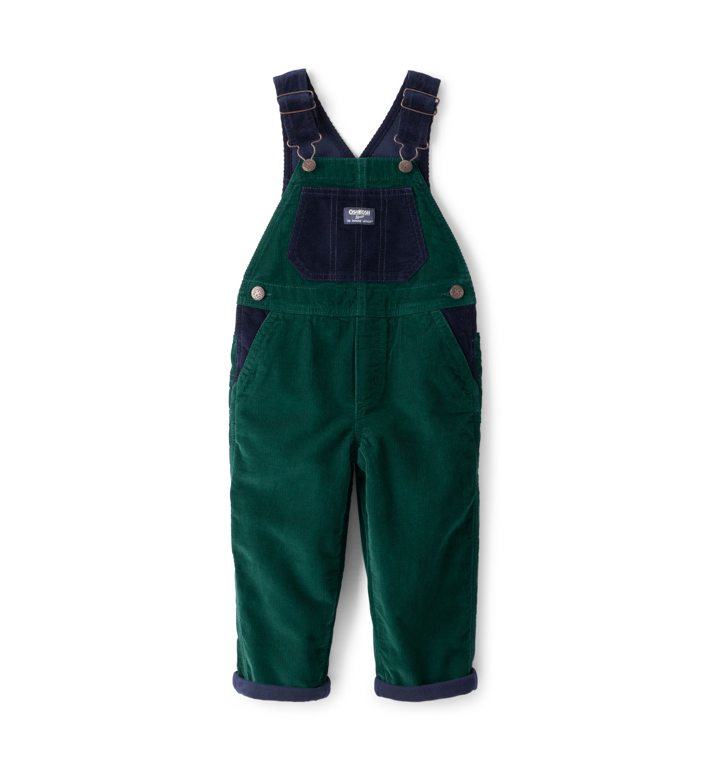 Toddler Boys Corduroy Sleeveless Overalls 