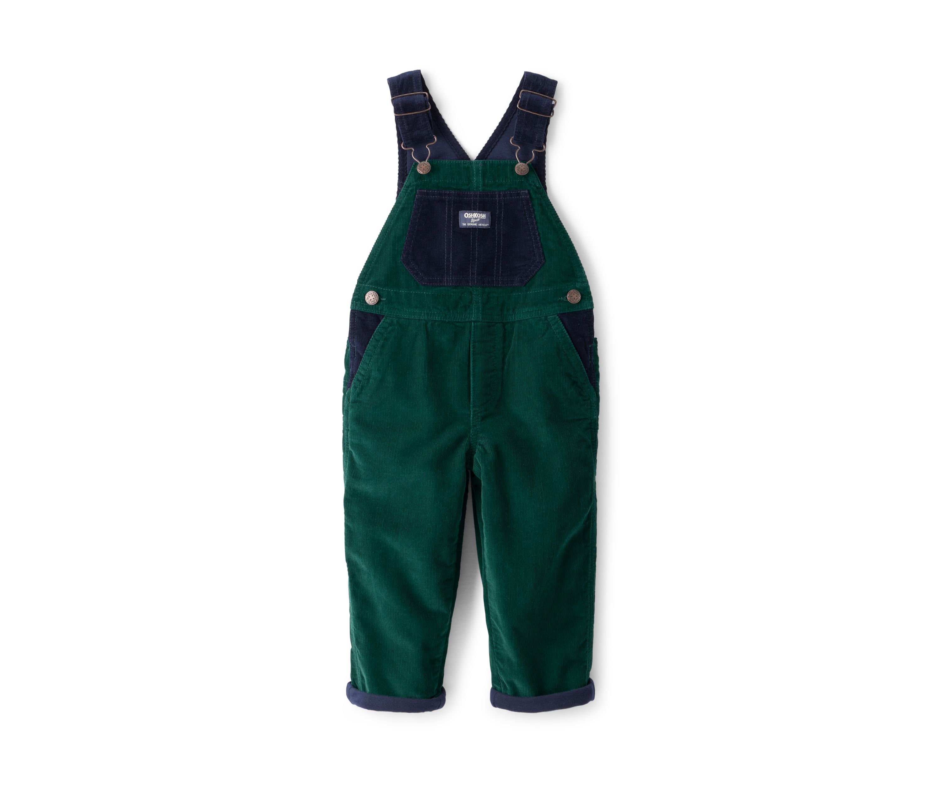 Toddler Boys Corduroy Sleeveless Overalls 