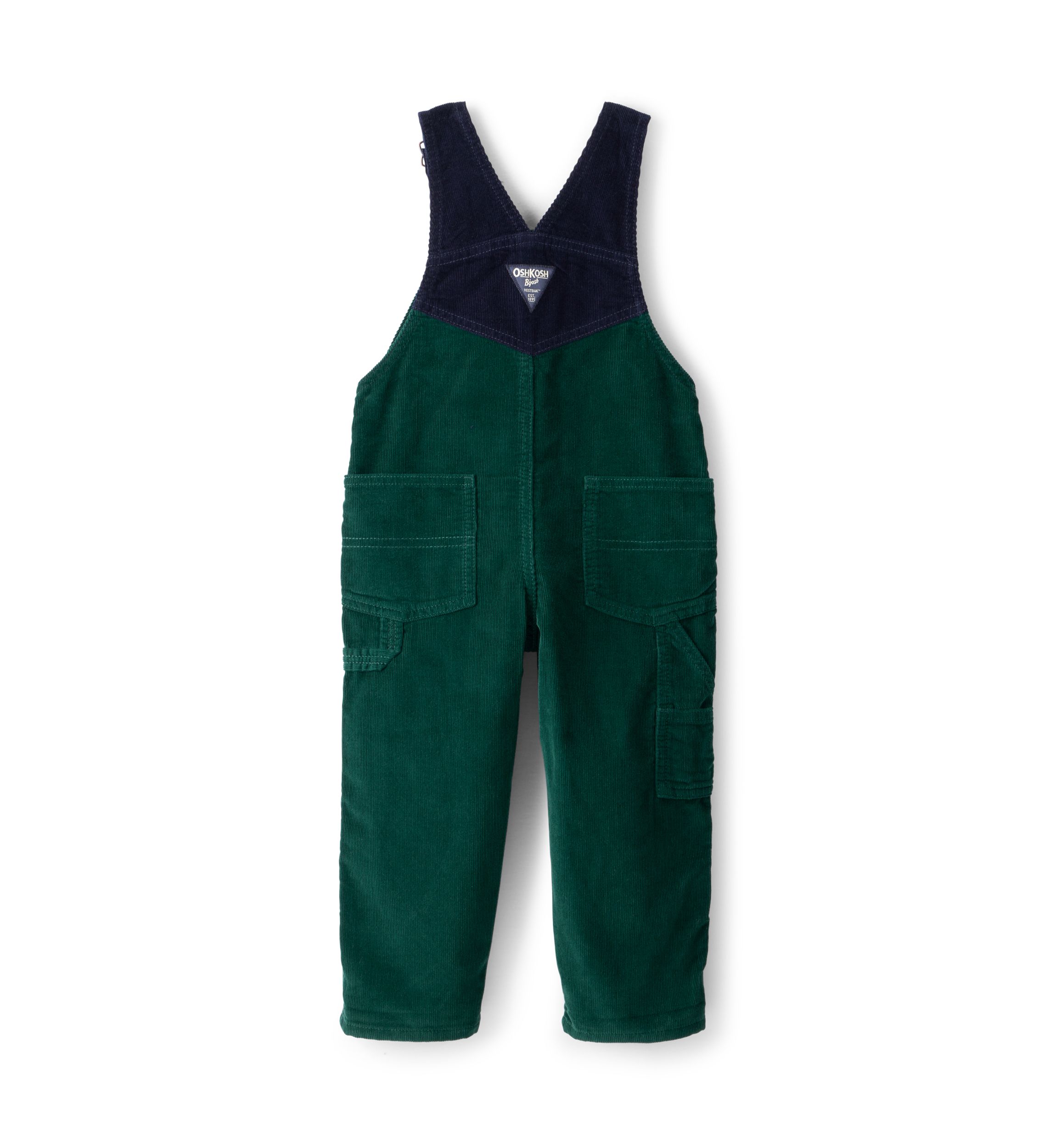 Toddler Boys Corduroy Sleeveless Overalls 