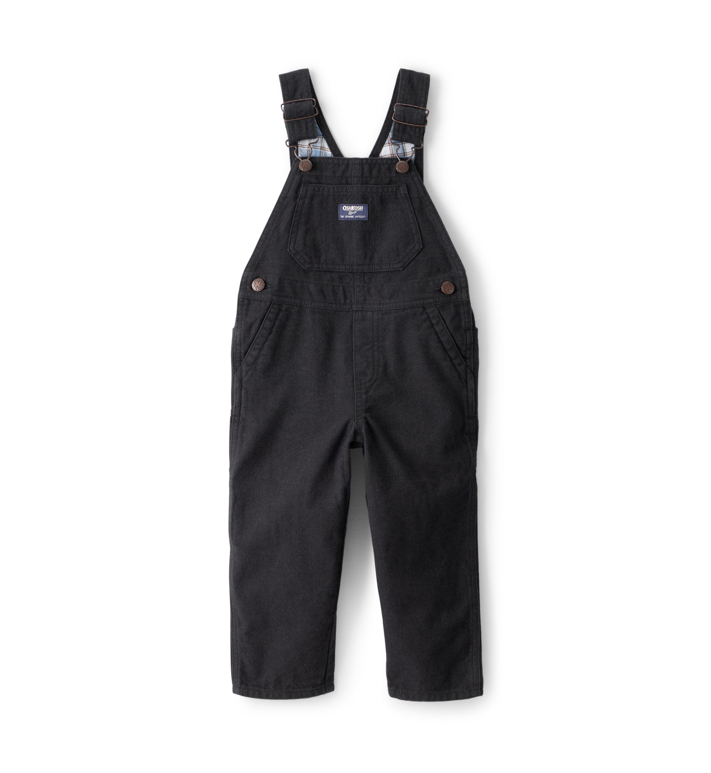Toddler Boys Herringbone Cotton Sleeveless Overalls 