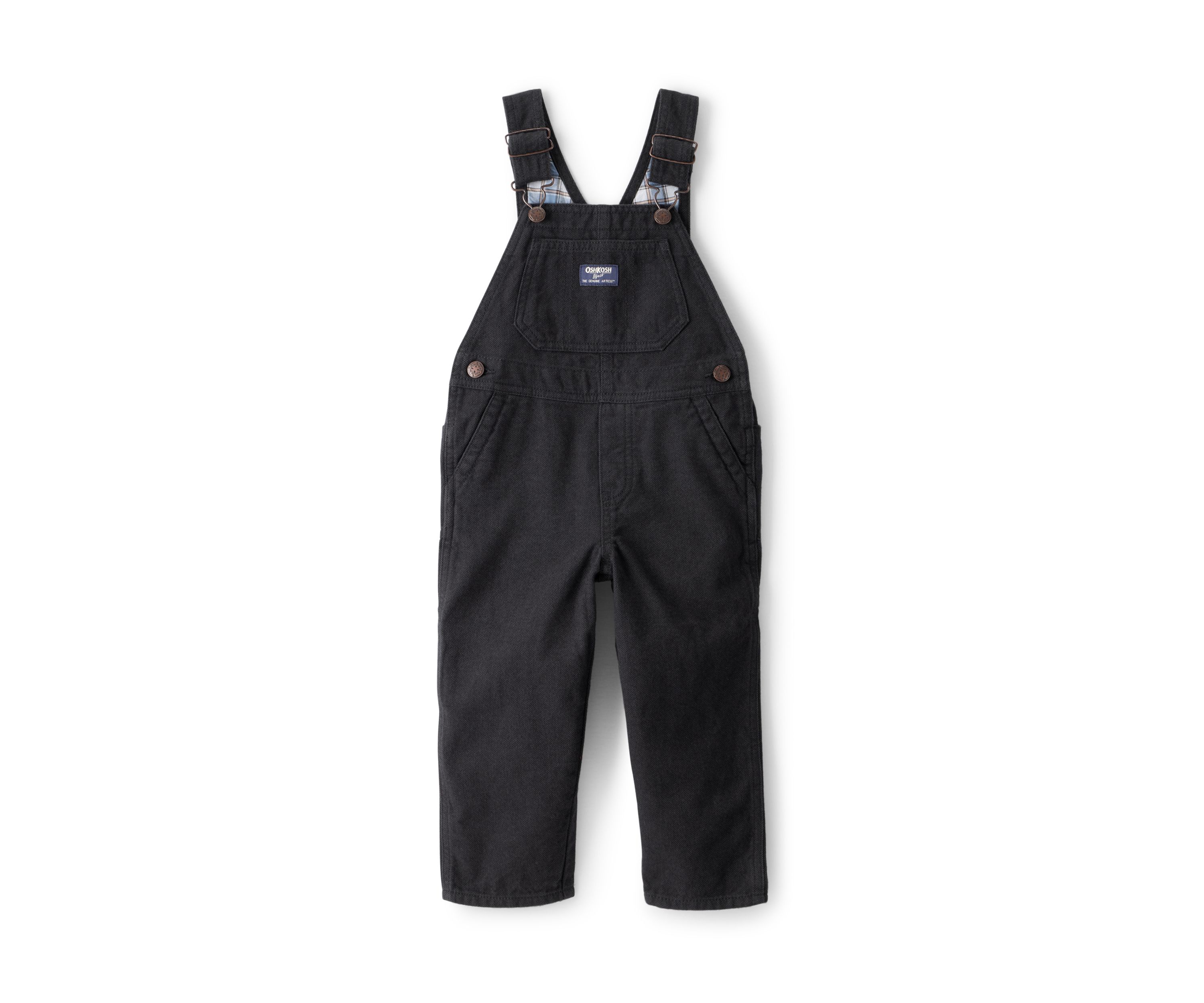 Toddler Boys Herringbone Cotton Sleeveless Overalls 