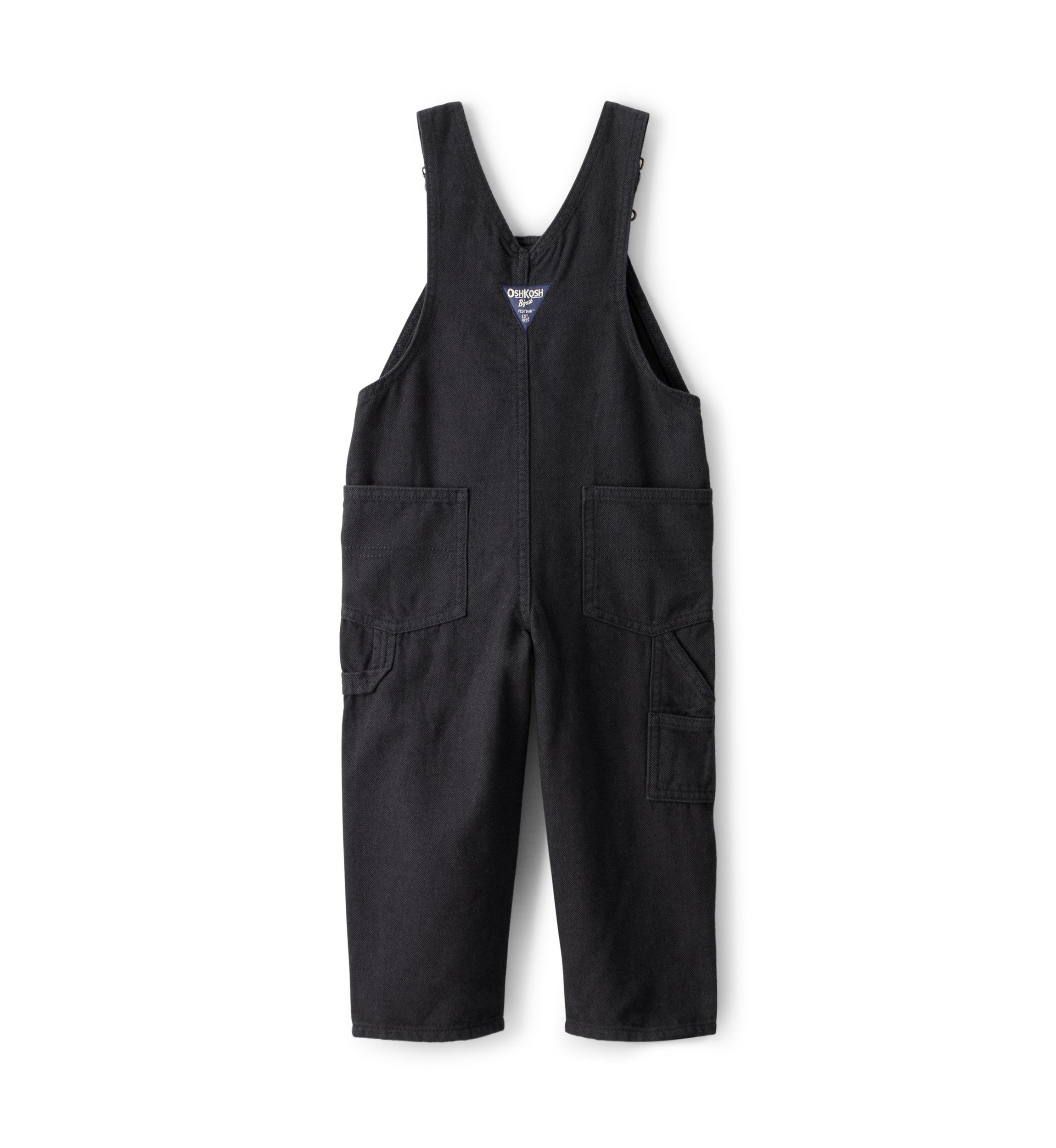 Toddler Boys Herringbone Cotton Sleeveless Overalls 