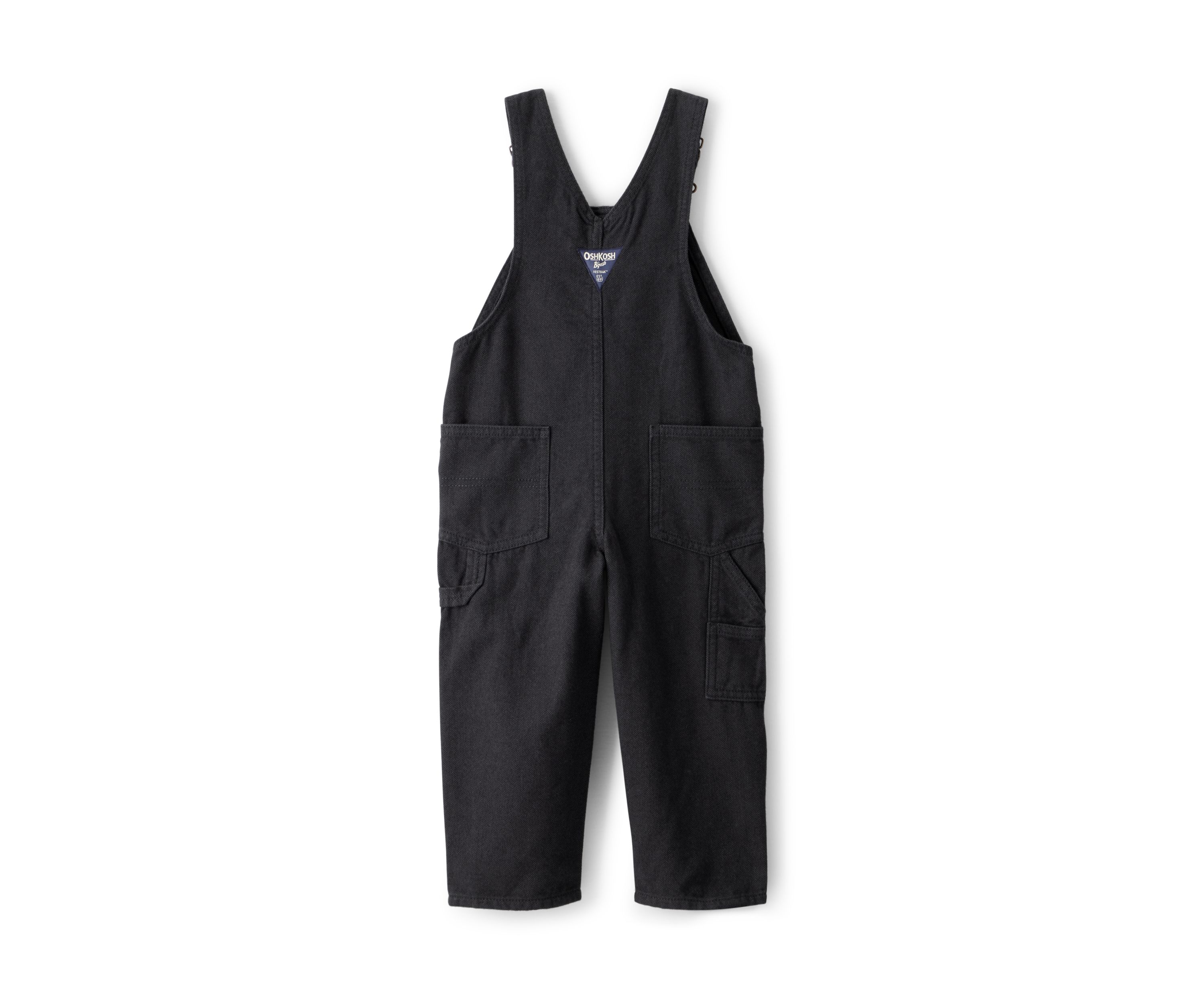 Toddler Boys Herringbone Cotton Sleeveless Overalls 