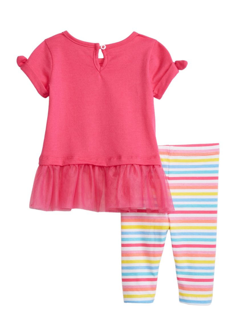 Baby Girls Rainbow Tunic Top and Leggings Set