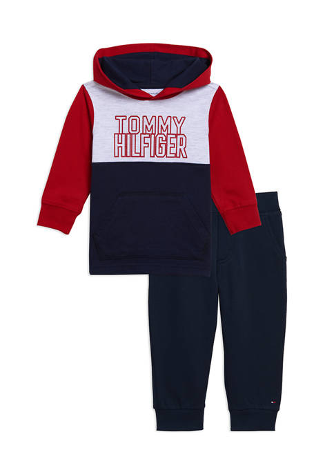Baby Boys Jersey Hoodie and French Terry Joggers Set 