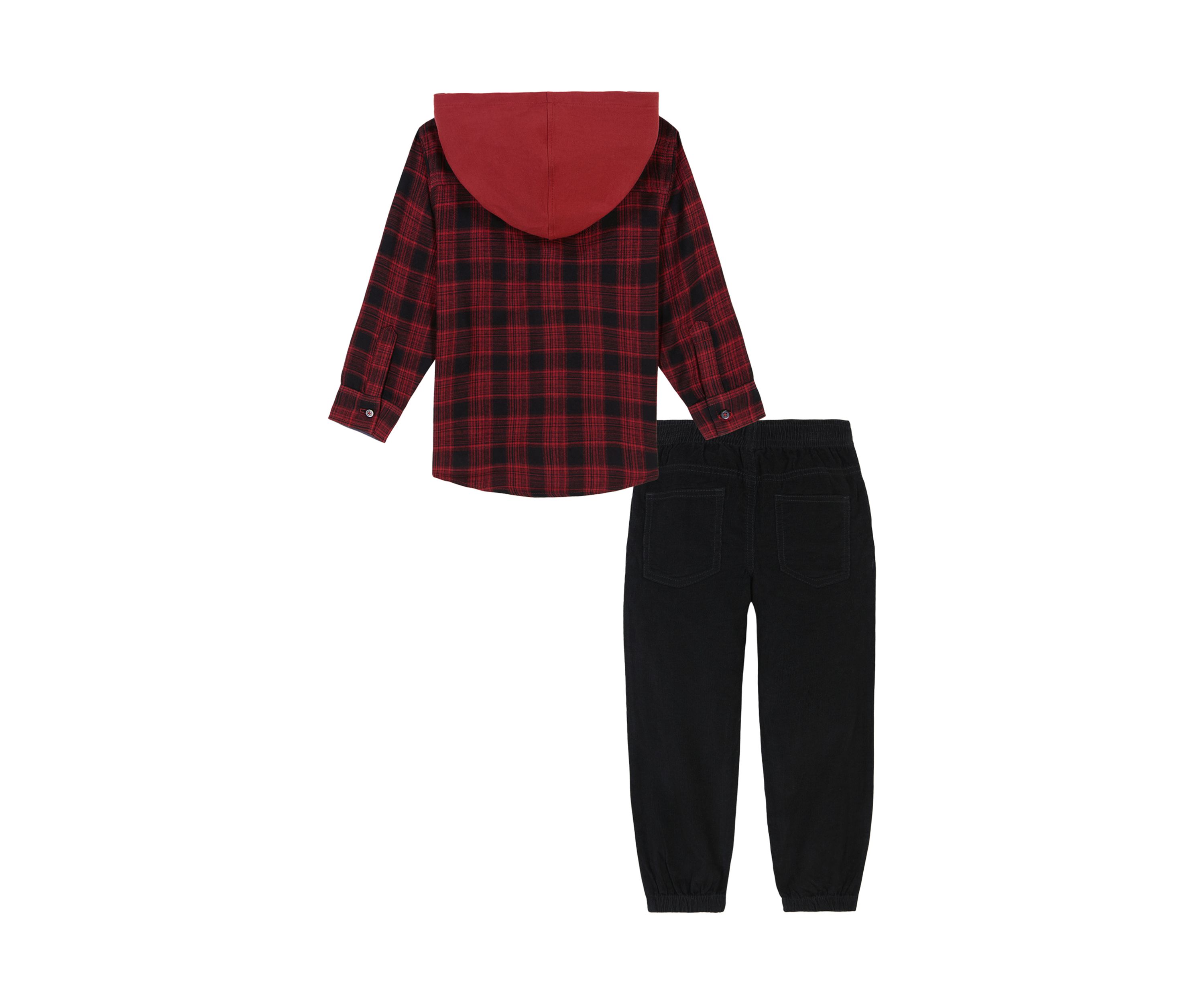 Toddler Boys Woven Shirt and Joggers Set