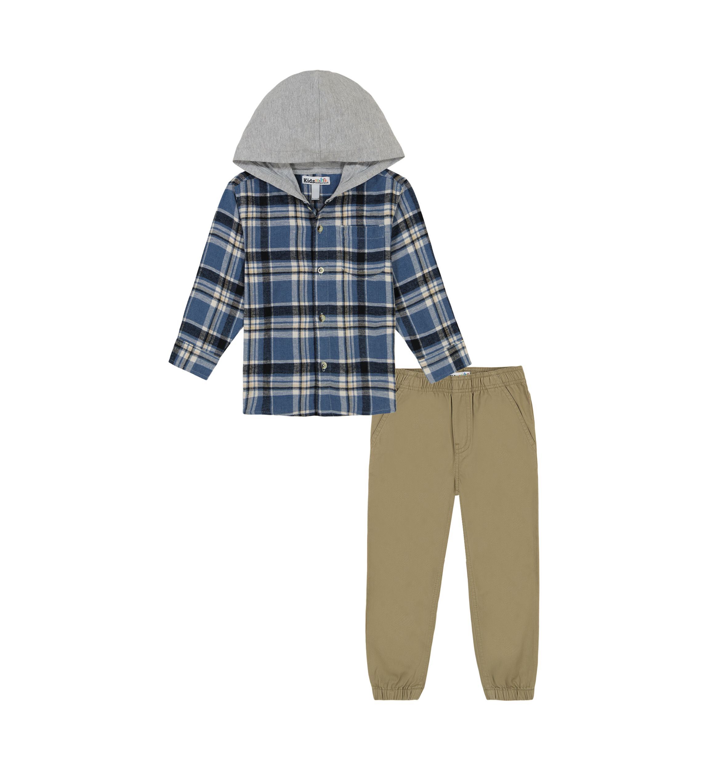 Baby Boys Woven Shirt and Joggers Set