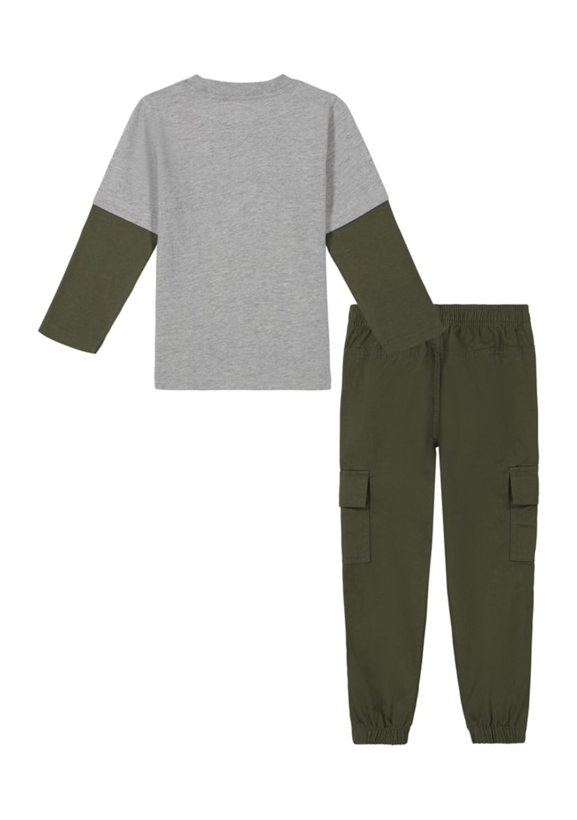 Baby Boys Racing Graphic T-Shirt and Joggers Set