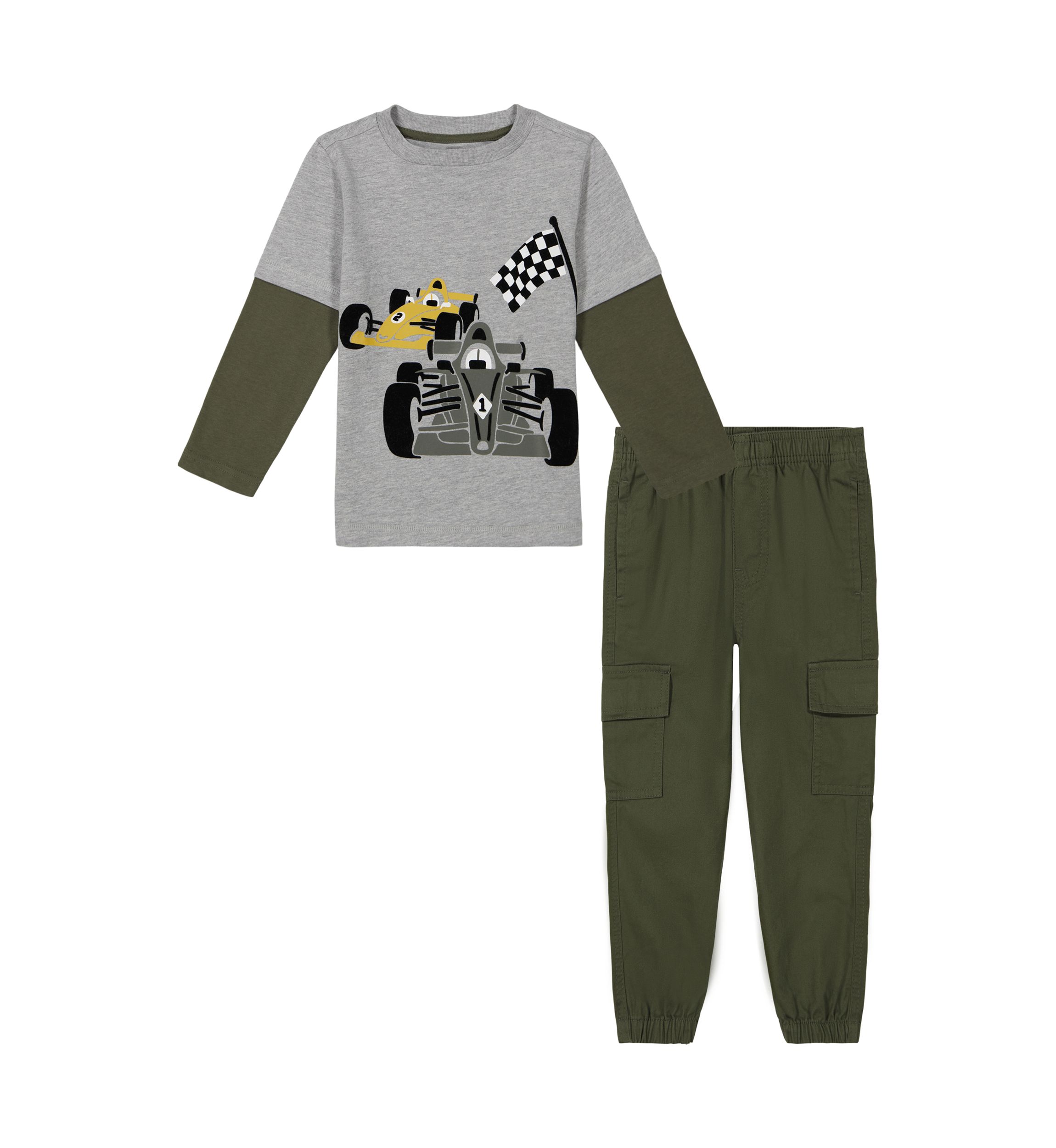 Toddler Boys Racing Graphic T-Shirt and Joggers Set