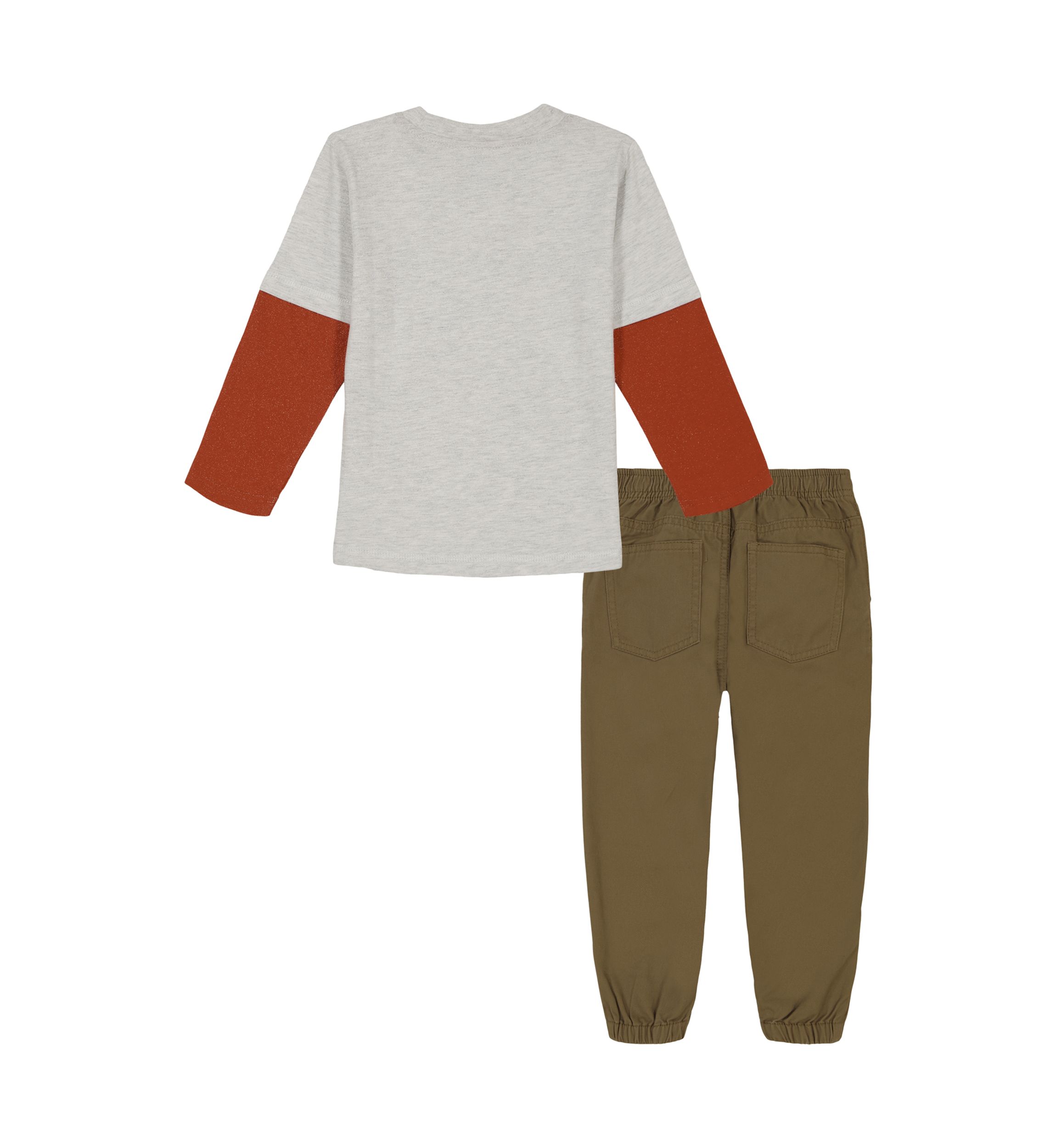 Baby Boys 2 Piece Knit T-Shirt and Woven Joggers Set