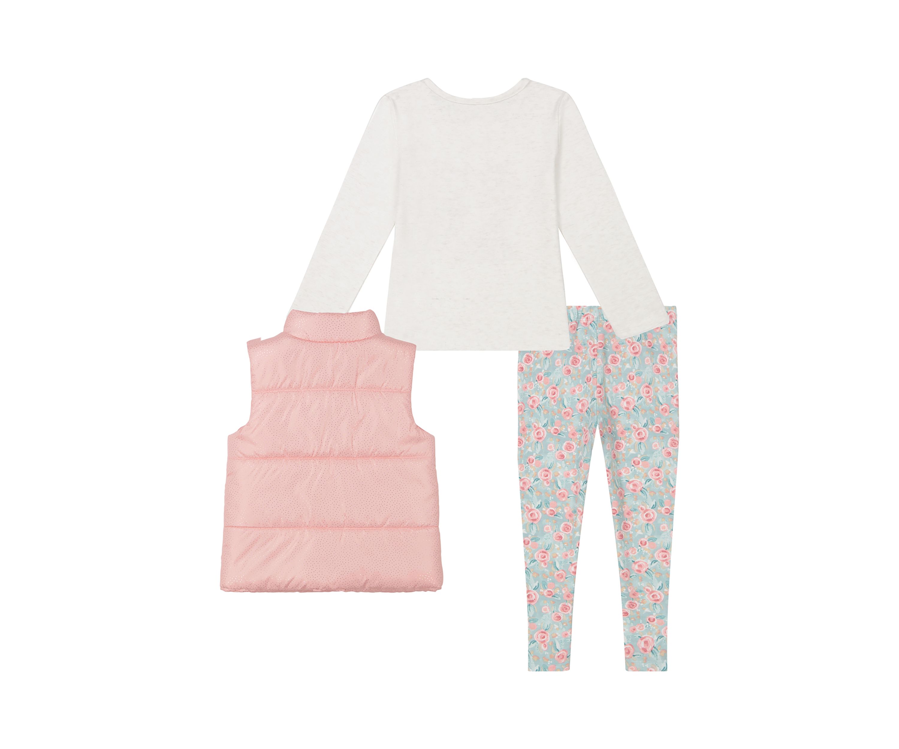 Baby Girls 3 Piece Puffer Vest Set