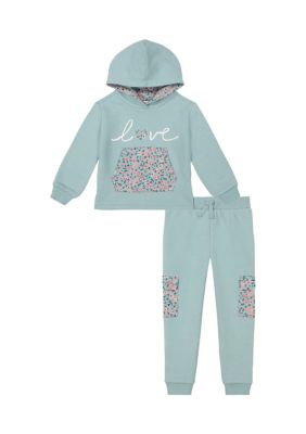 NWT Lucky Brand Big Girls Long Sleeve Knit Tops 2-pack Pink / Camo, MEDIUM 10-12