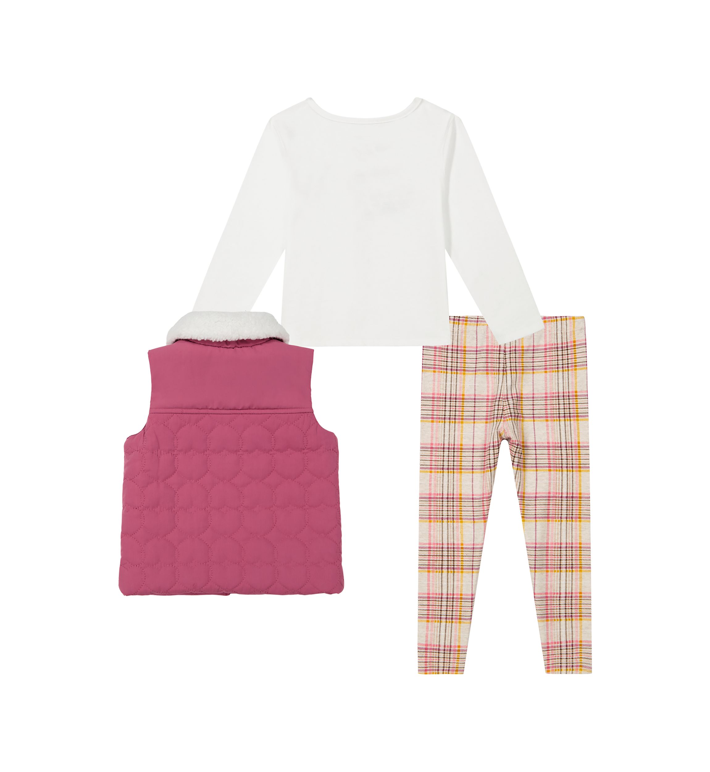 Baby Girls 3 Piece Puffer Vest Set