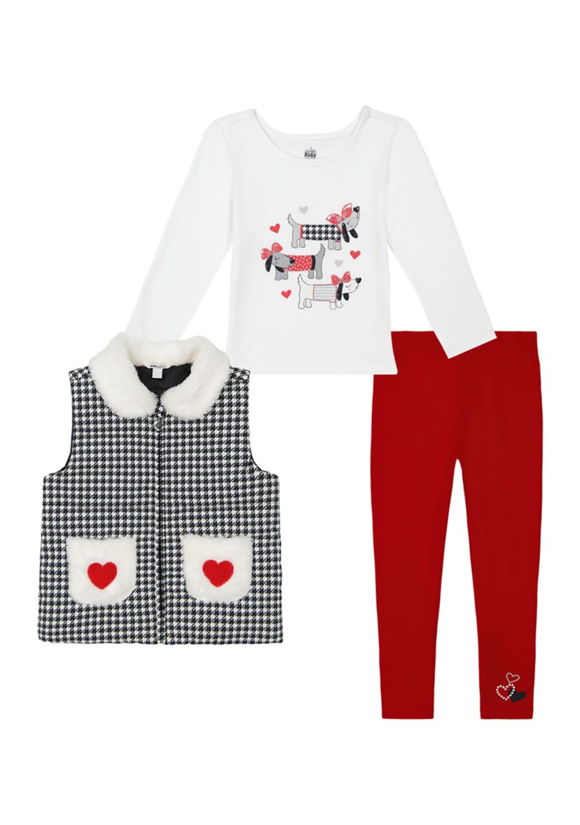 Toddler Girls Puff Vest and Leggings Set