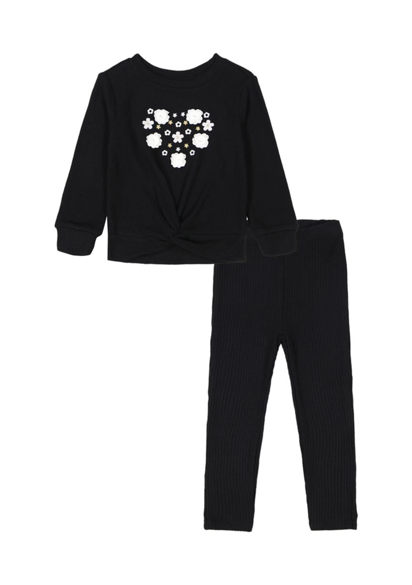 Toddler Girls 2 Piece Hacci Knit Set