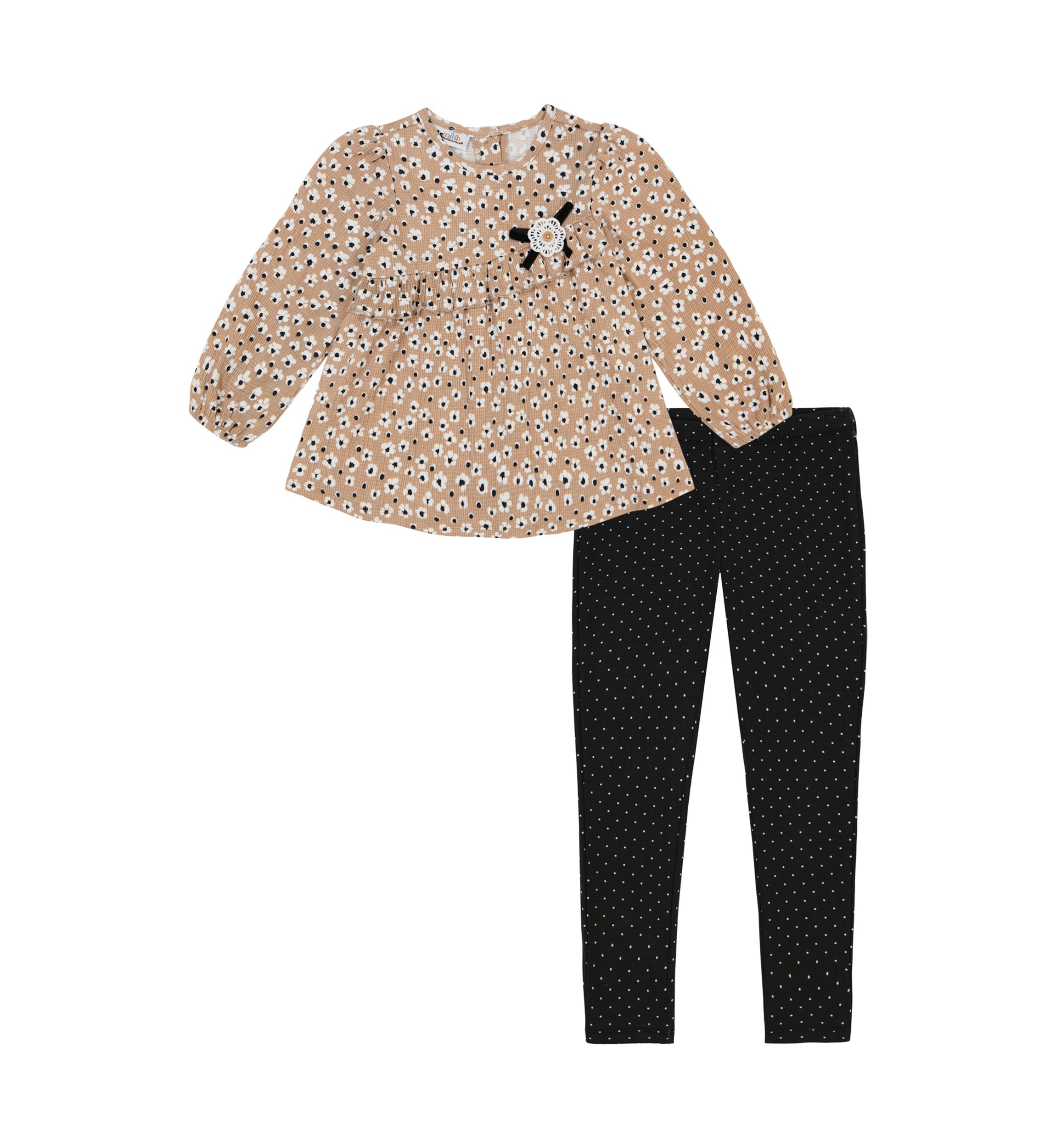 Baby Girls 2 Piece Printed Top and Leggings Set