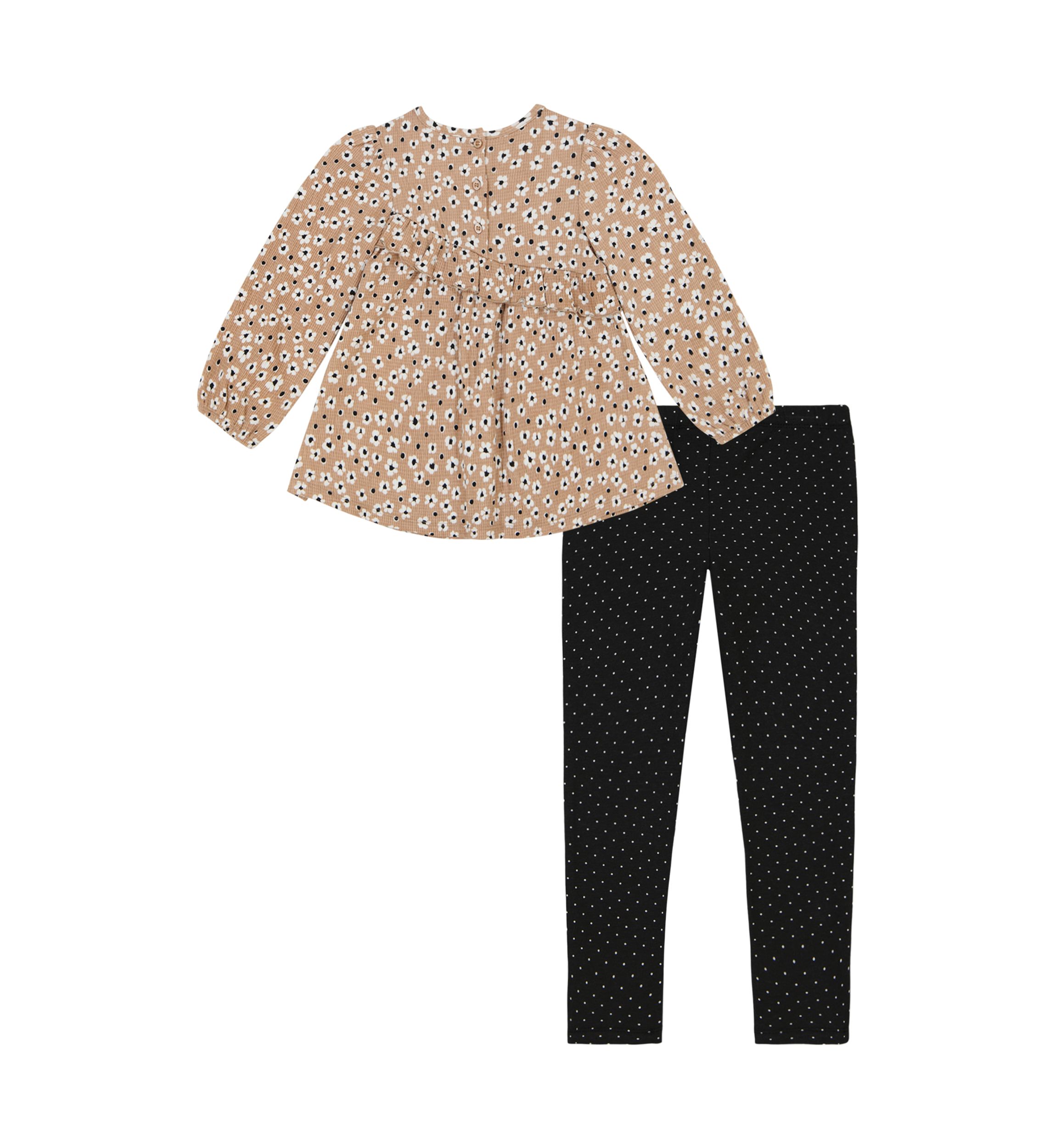 Baby Girls 2 Piece Printed Top and Leggings Set