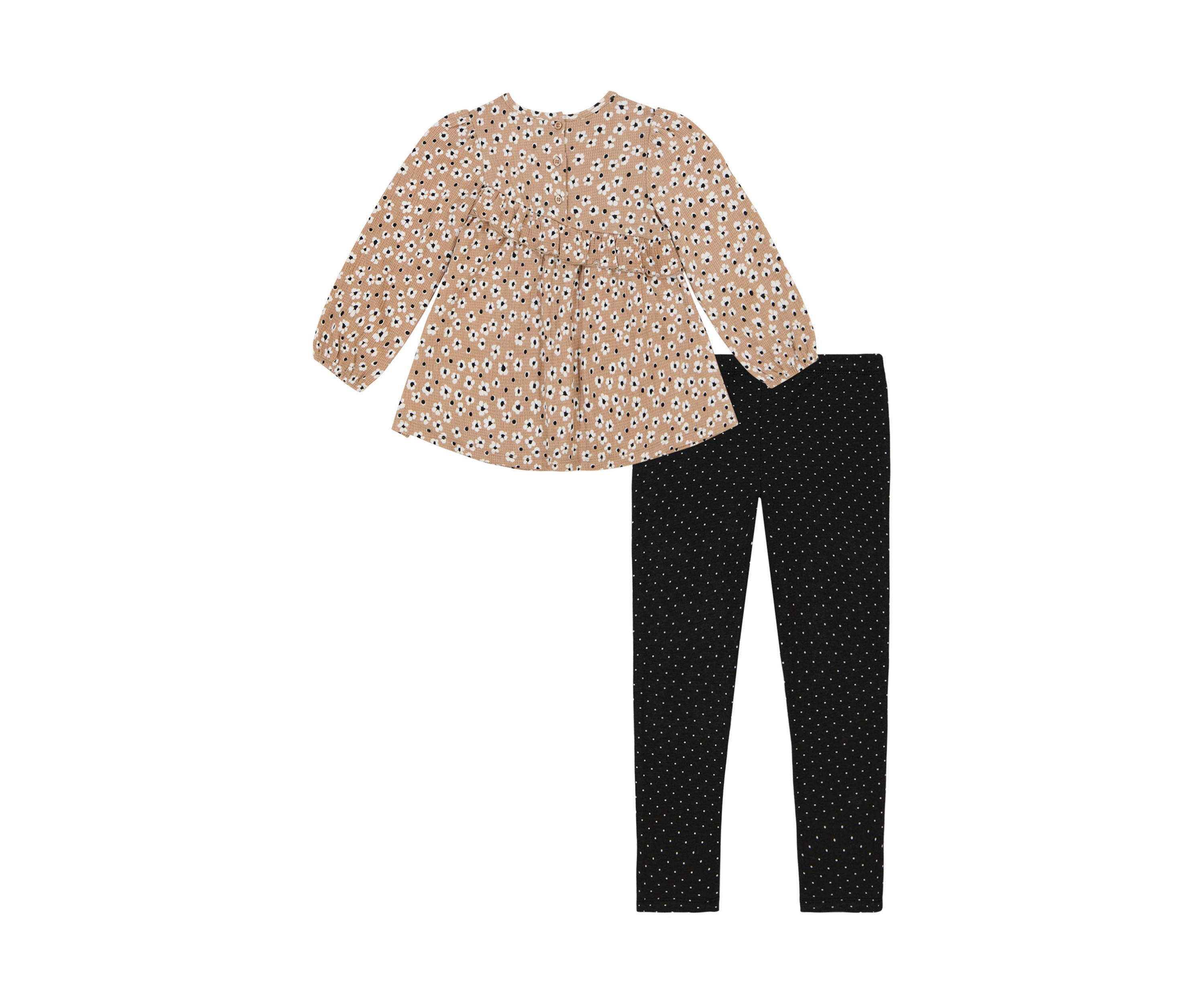 Baby Girls 2 Piece Printed Top and Leggings Set