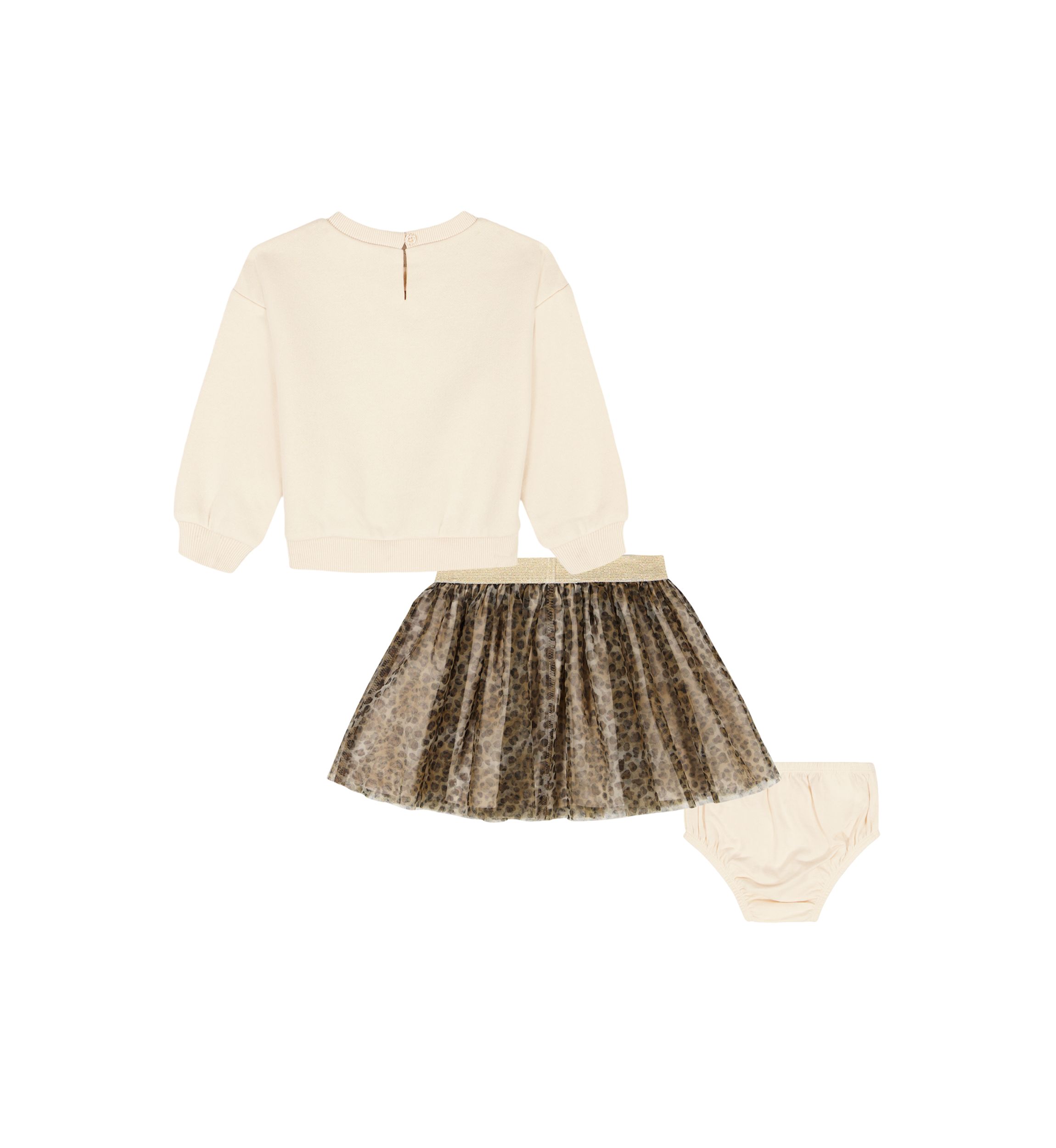 Toddler Girls Bow Sweater, Skirt, and Bloomer Set 
